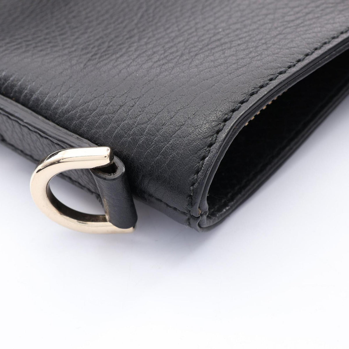 Gucci Black Leather Handbag Tote Bag (Pre-Owned)