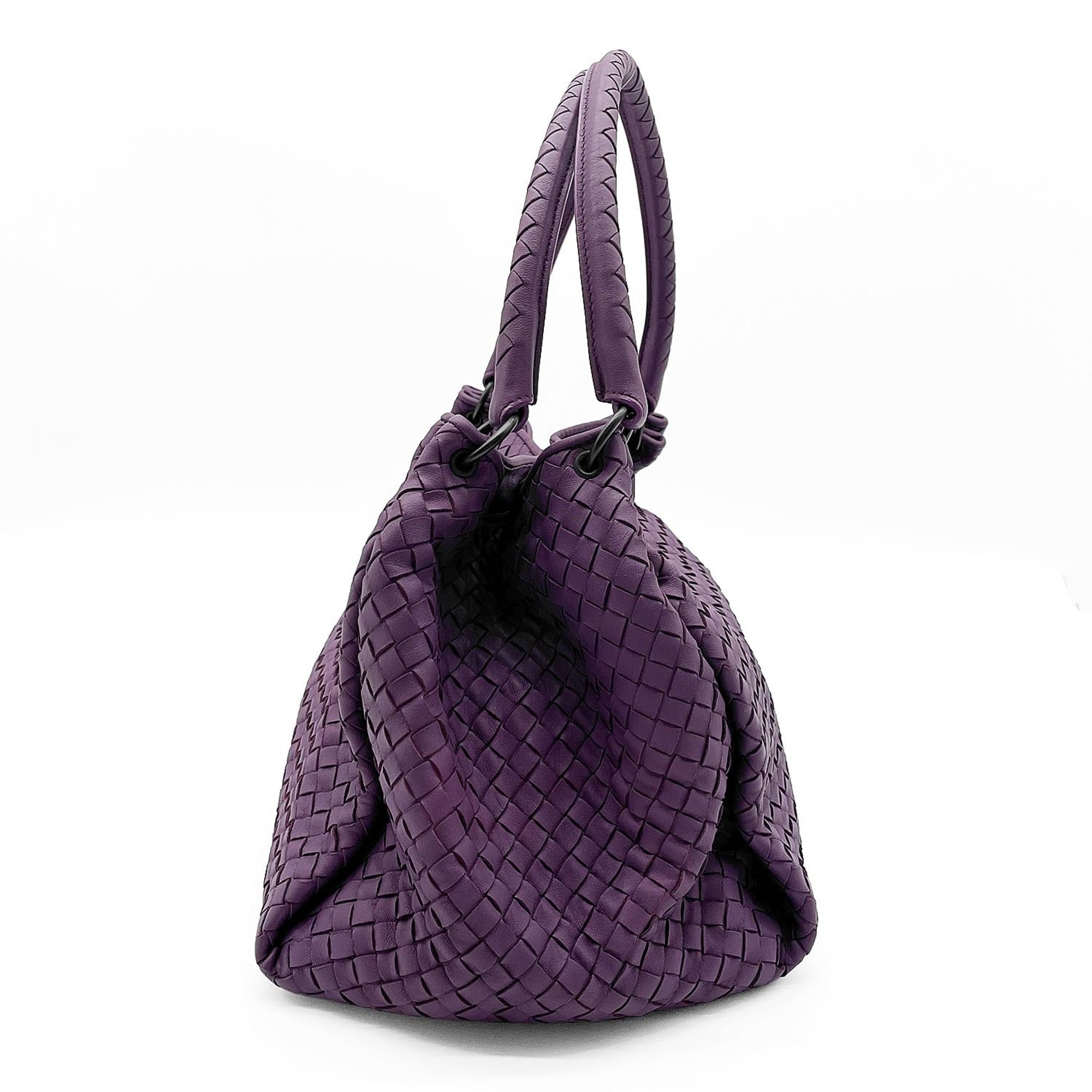 Bottega Veneta Purple Intrecciato Handbag (Pre-Owned)