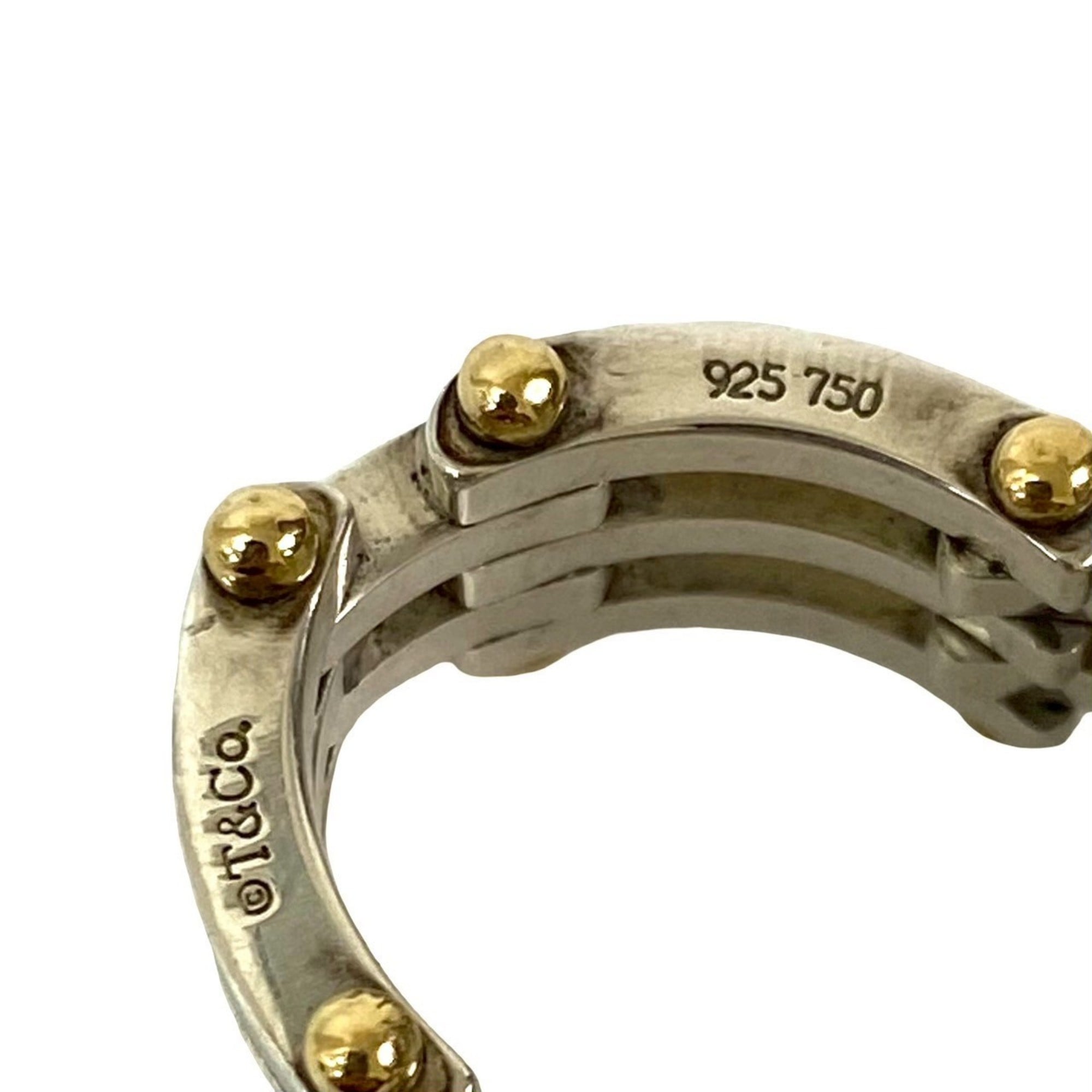 Tiffany Gold Silver Gold (18K) Silver 925 Band Ring (Pre-Owned)