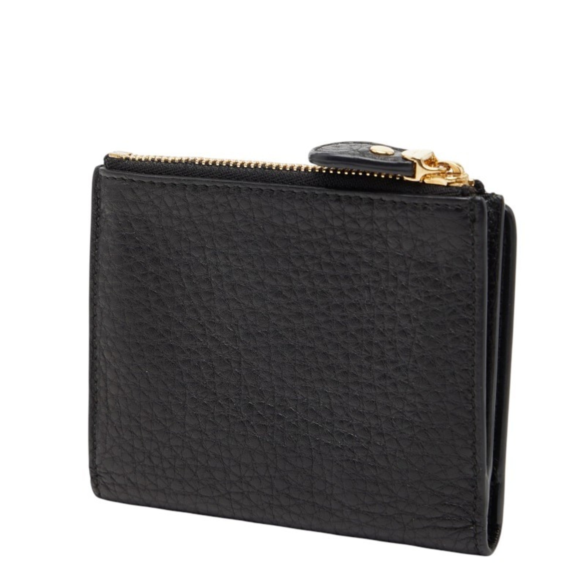 Salvatore Ferragamo Black Leather Wallet (Bi-Fold) (Pre-Owned)