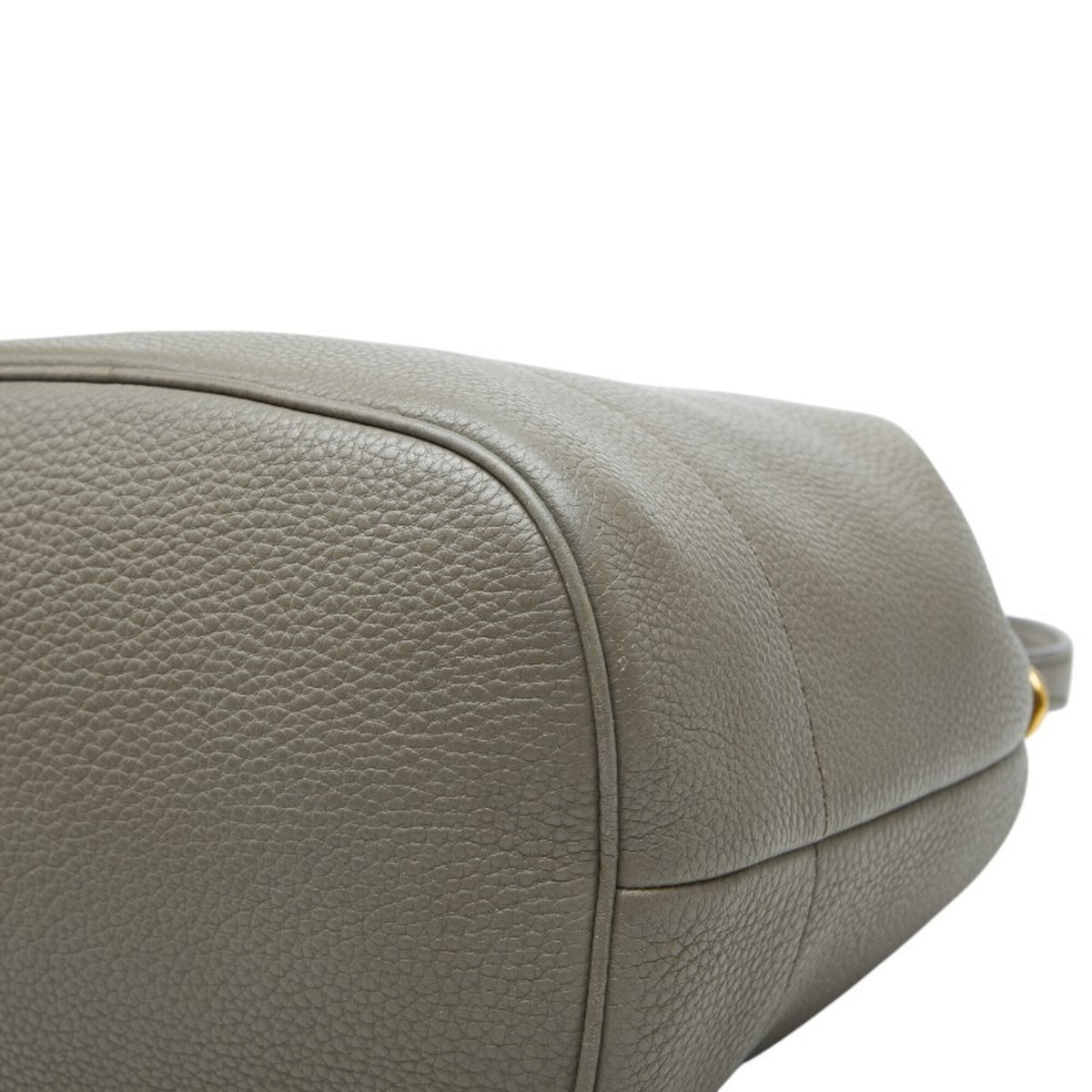 Prada Grayish Leather Handbag Shoulder Bag (Pre-Owned)
