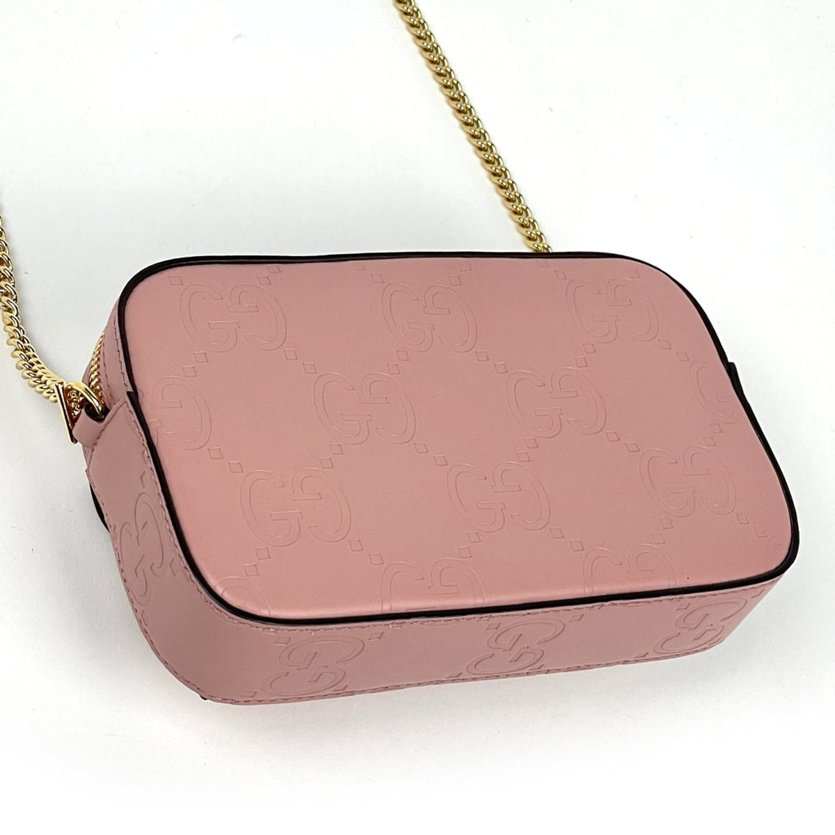 Gucci Pink Leather Shoulder Bag (Pre-Owned)