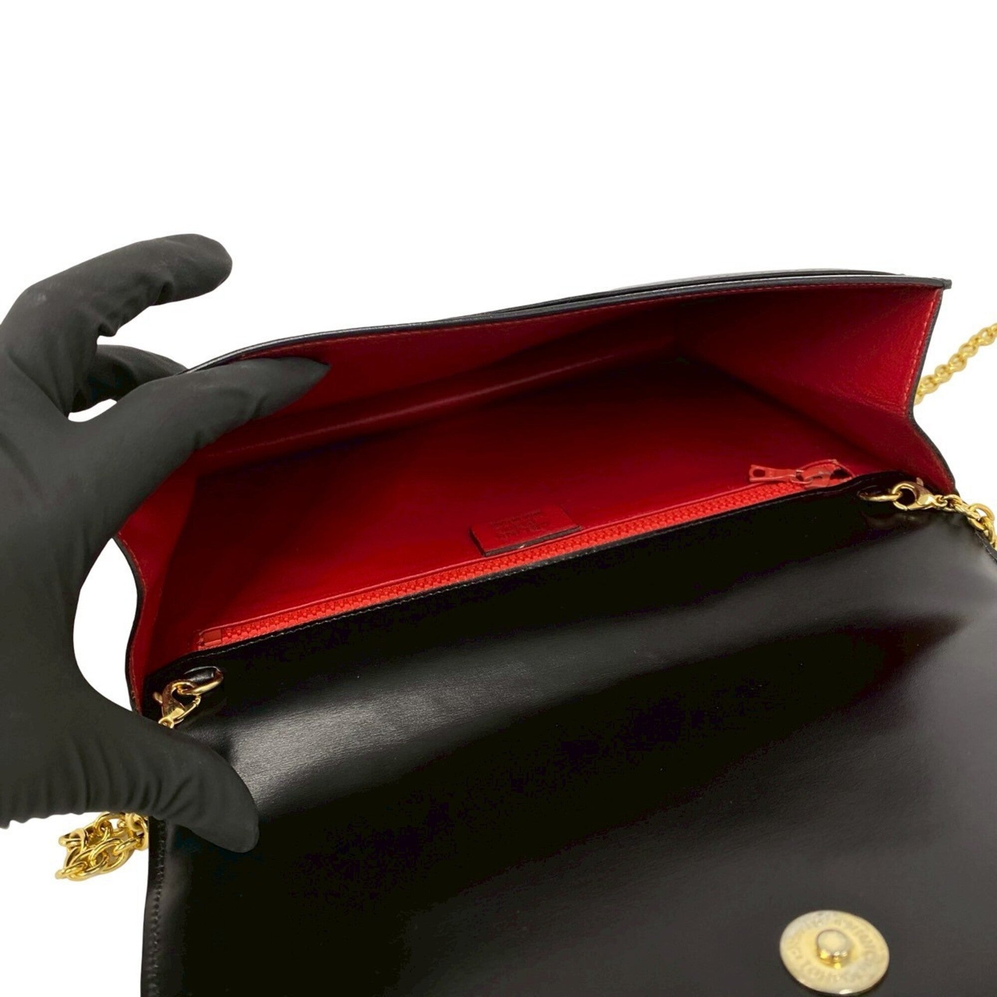 Celine Black Leather Pochette Shoulder Bag (Pre-Owned)