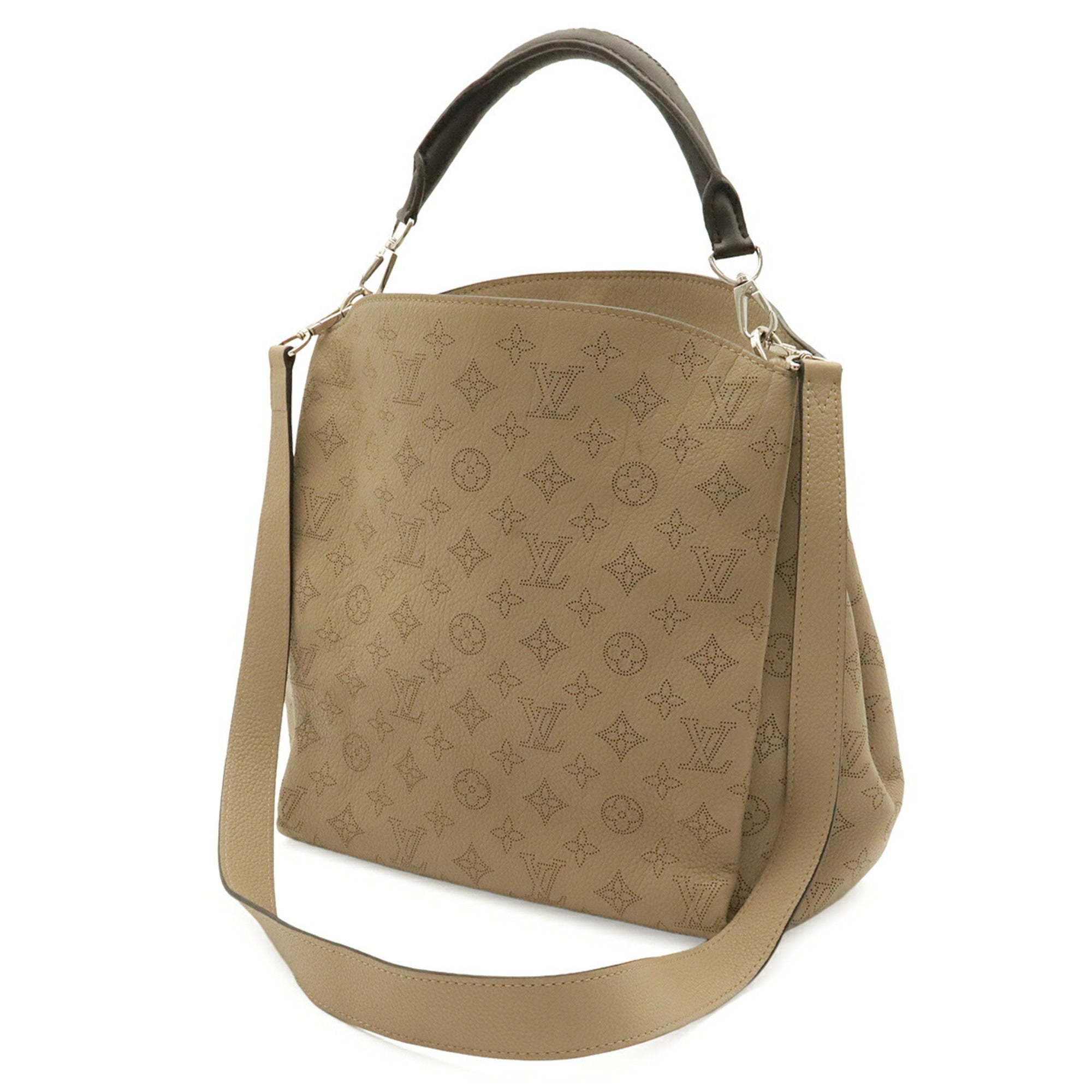 Louis Vuitton Galle Pink Beige Mahina Leather Shoulder Bag (Pre-Owned)