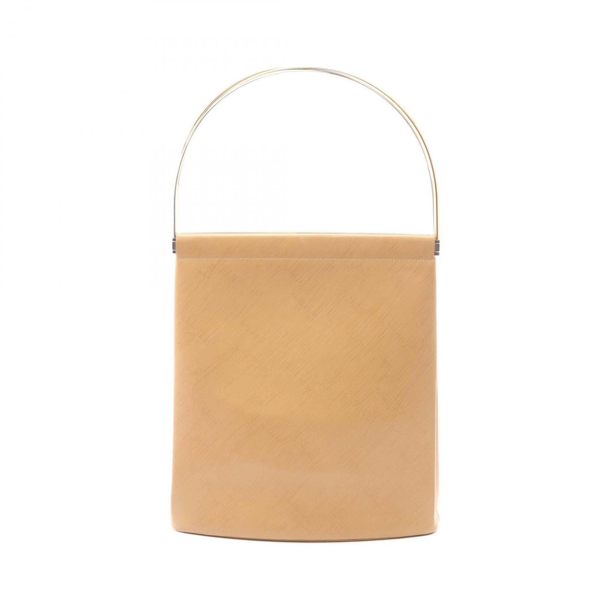 Cartier Beige Leather Handbag (Pre-Owned)