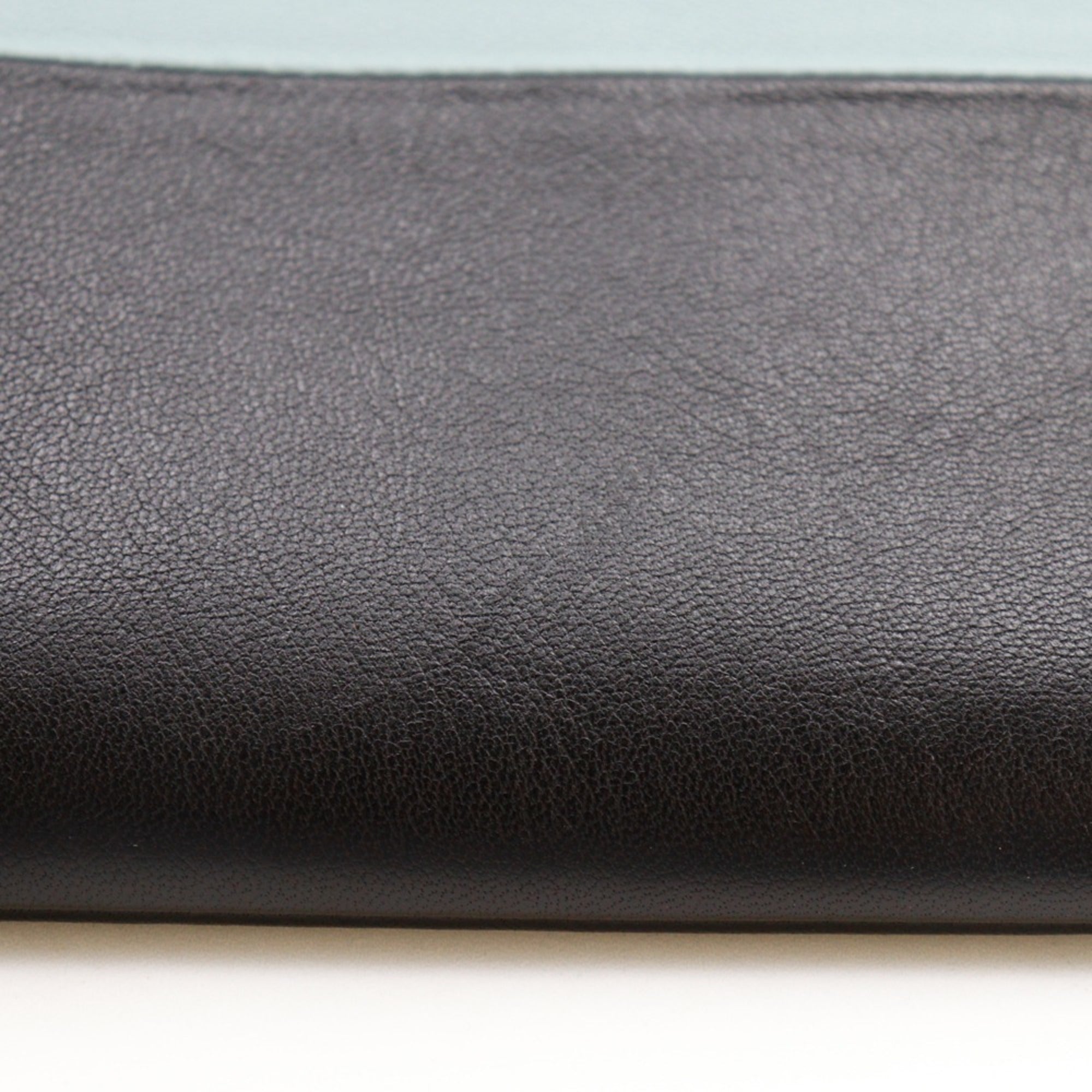 Celine Black Light Blue Leather Clutch Bag Pouch (Pre-Owned)