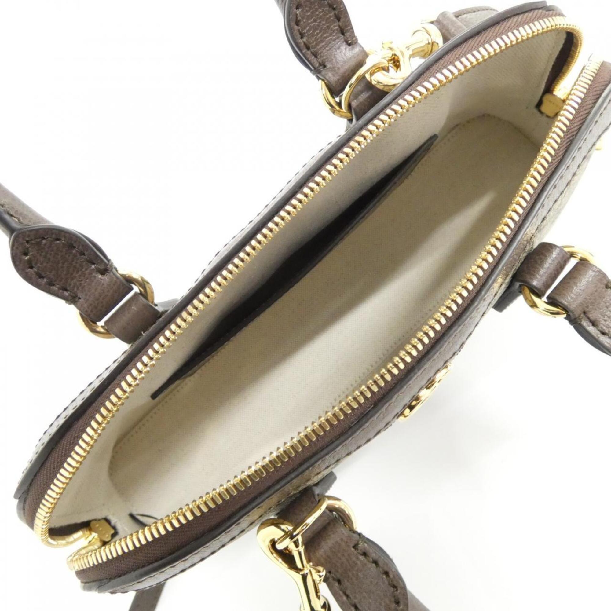 Gucci Ophidia Beige Brown Gg Supreme Canvas Handbag (Pre-Owned)