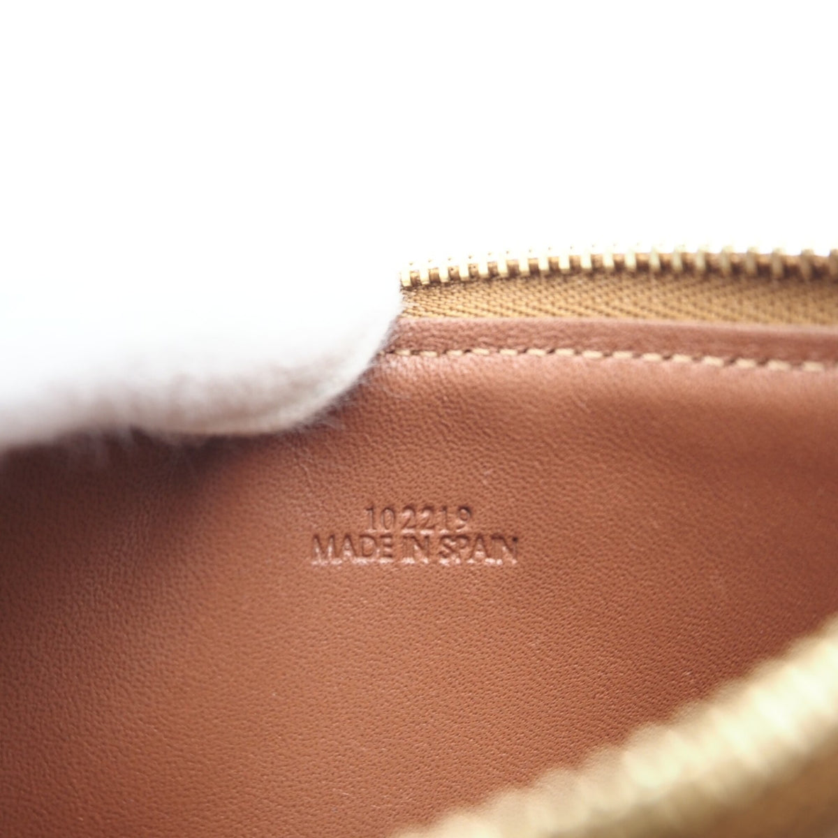 Loewe Brown Cream Canvas Leather Coin Purse/Coin Case (Pre-Owned)