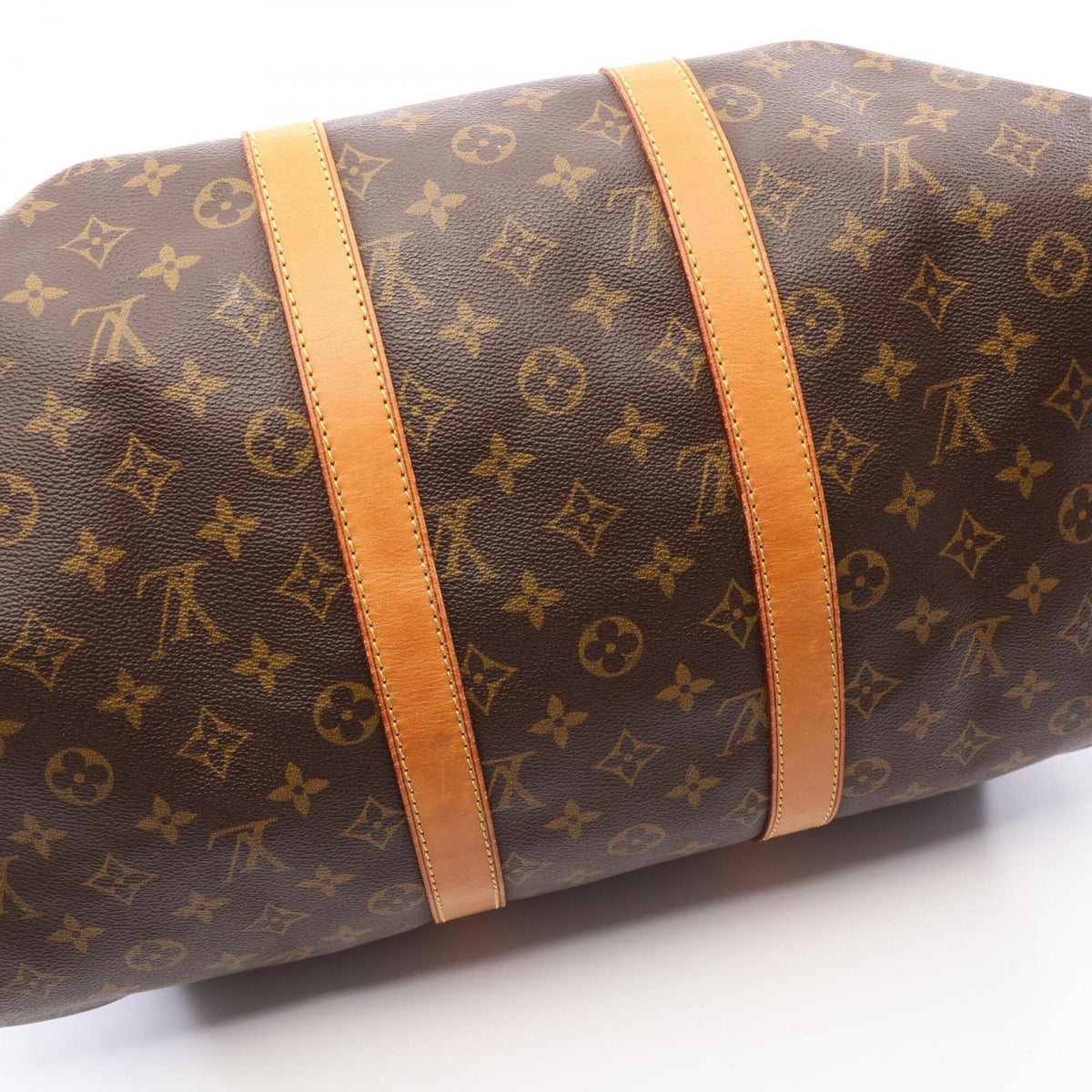 Louis Vuitton Brown Coated Canvas Monogram Leather Boston Bag Handbag (Pre-Owned)