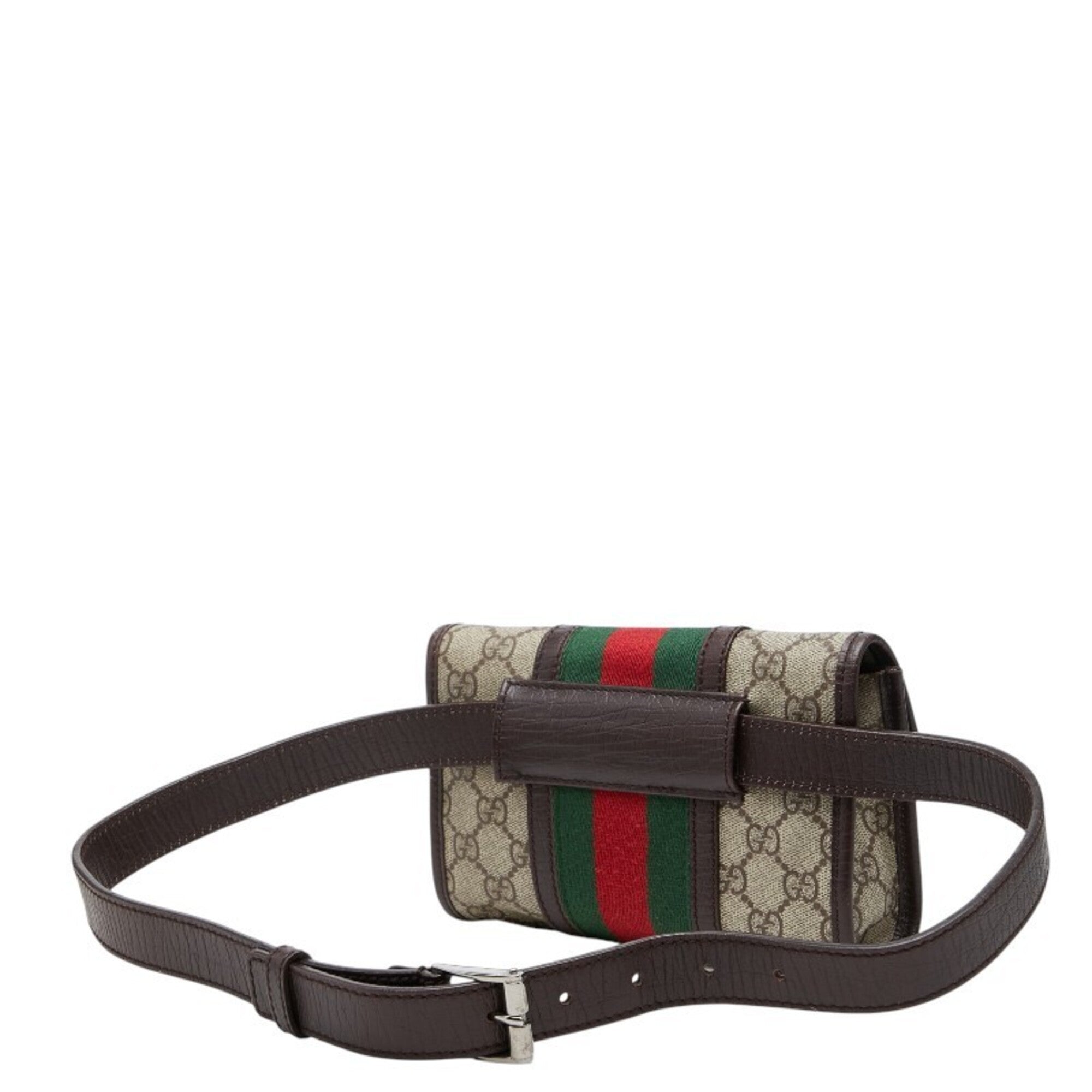 Gucci Beige Brown Pvc Leather Fanny Pack Sling Bag (Pre-Owned)
