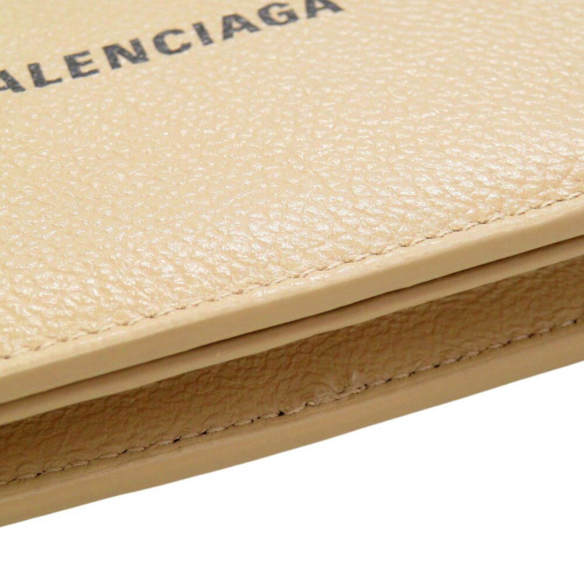 Balenciaga Beige Leather Wallet (Bi-Fold) (Pre-Owned)