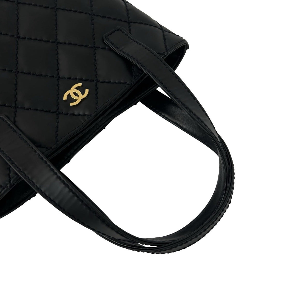 Chanel Black Leather Handbag (Pre-Owned)