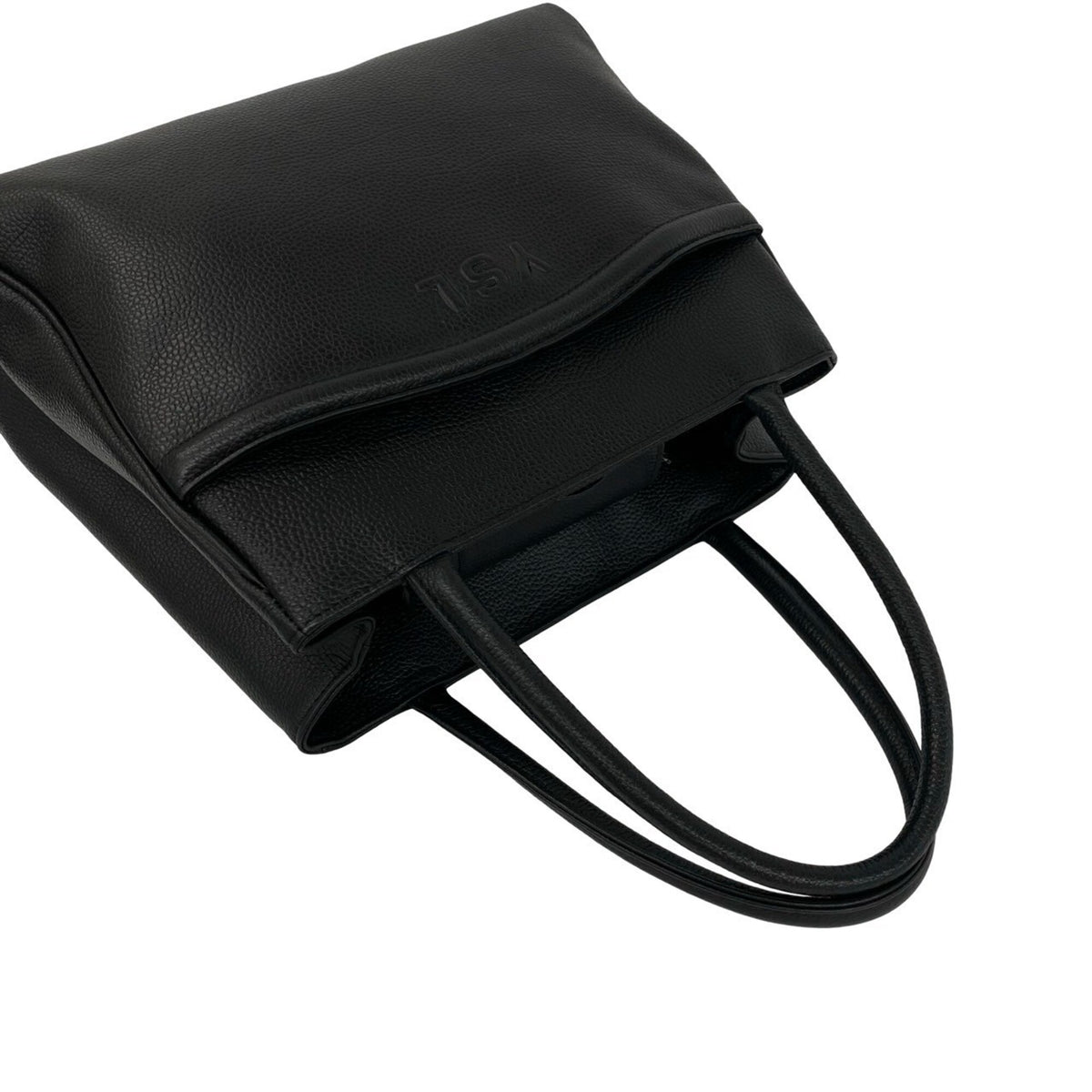 Yves Saint Laurent Black Leather Handbag Tote Bag (Pre-Owned)
