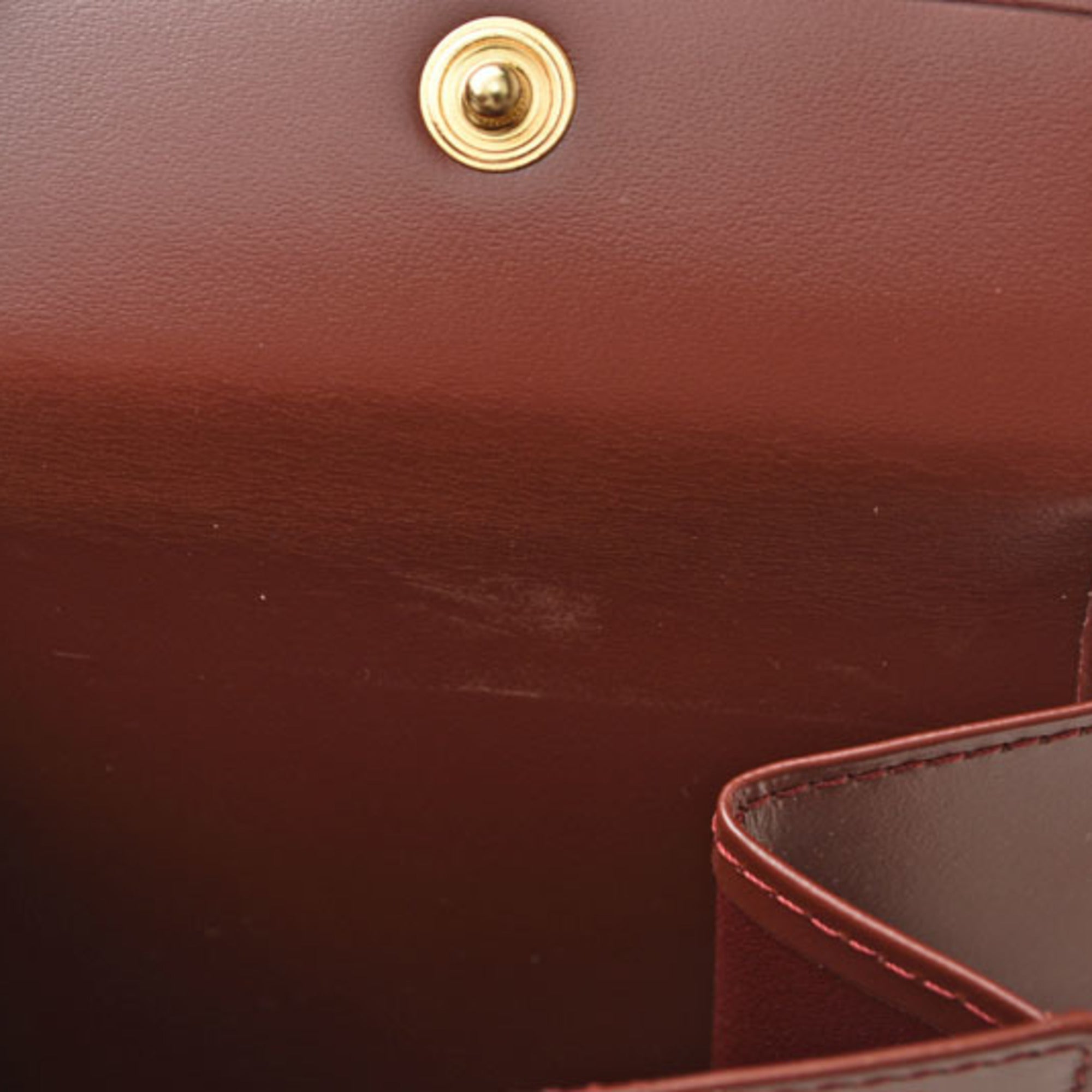 Cartier Bordeaux Leather Wallet (Bi-Fold) (Pre-Owned)