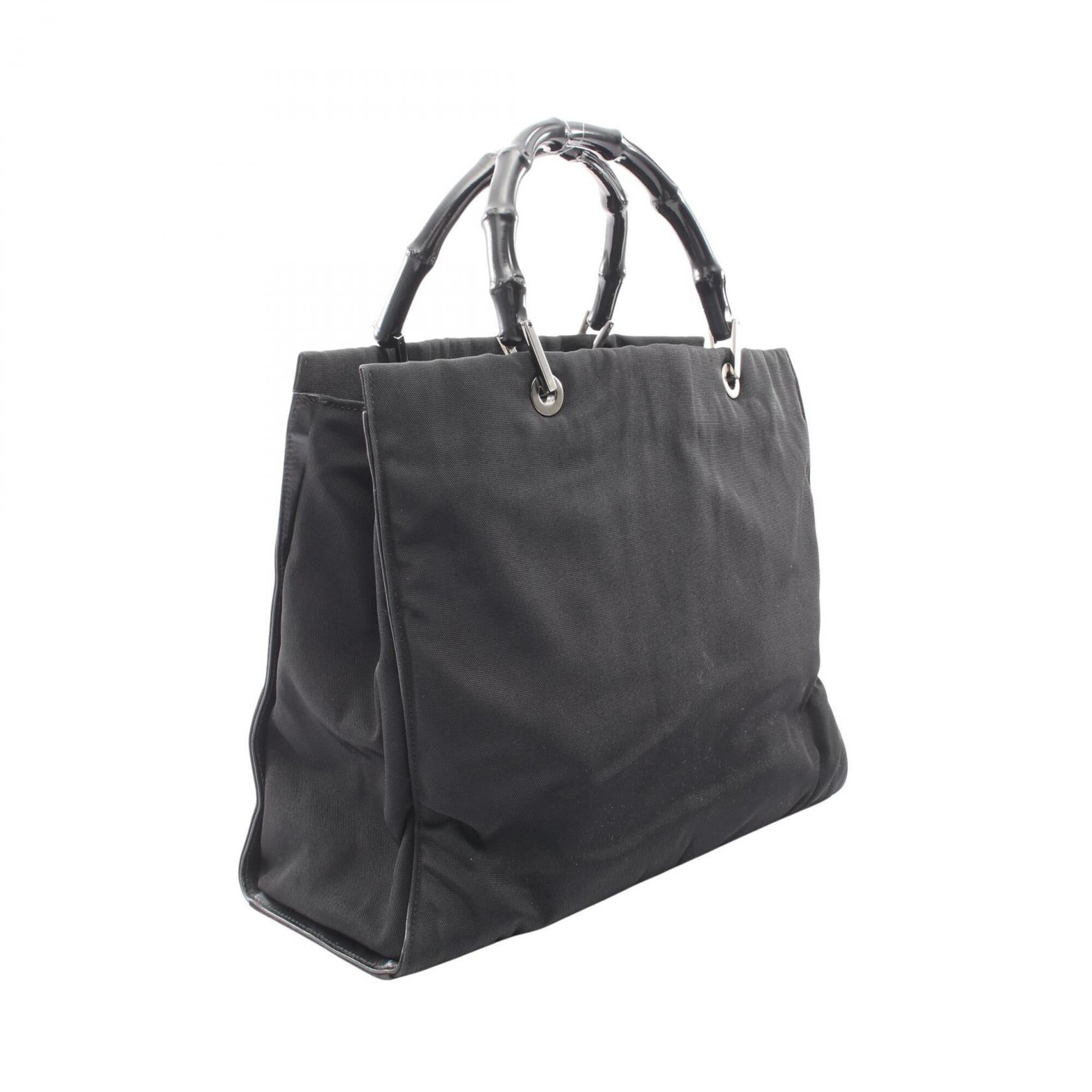 Gucci Black Nylon Handbag Tote Bag (Pre-Owned)