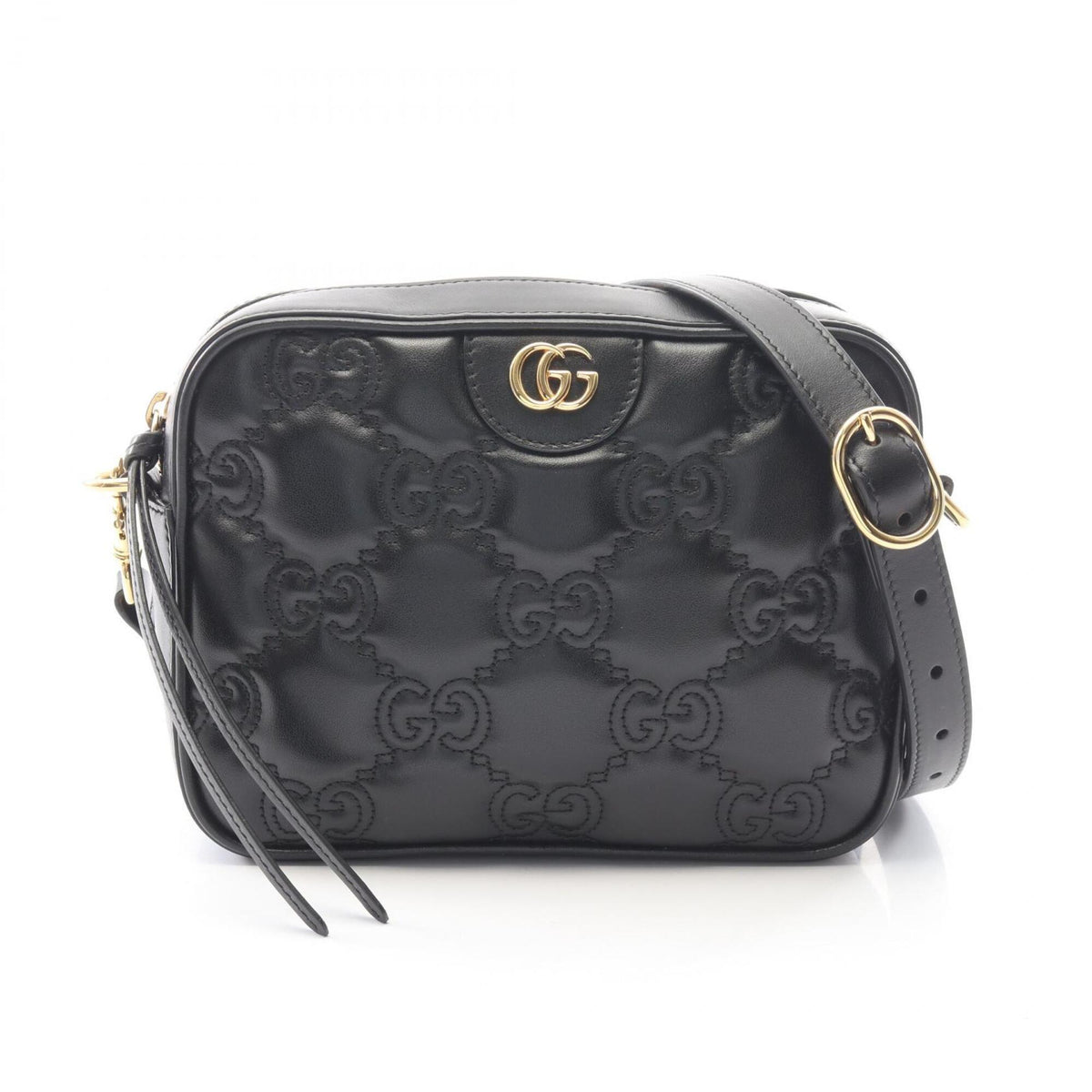 Gucci Black Leather Handbag Shoulder Bag (Pre-Owned)