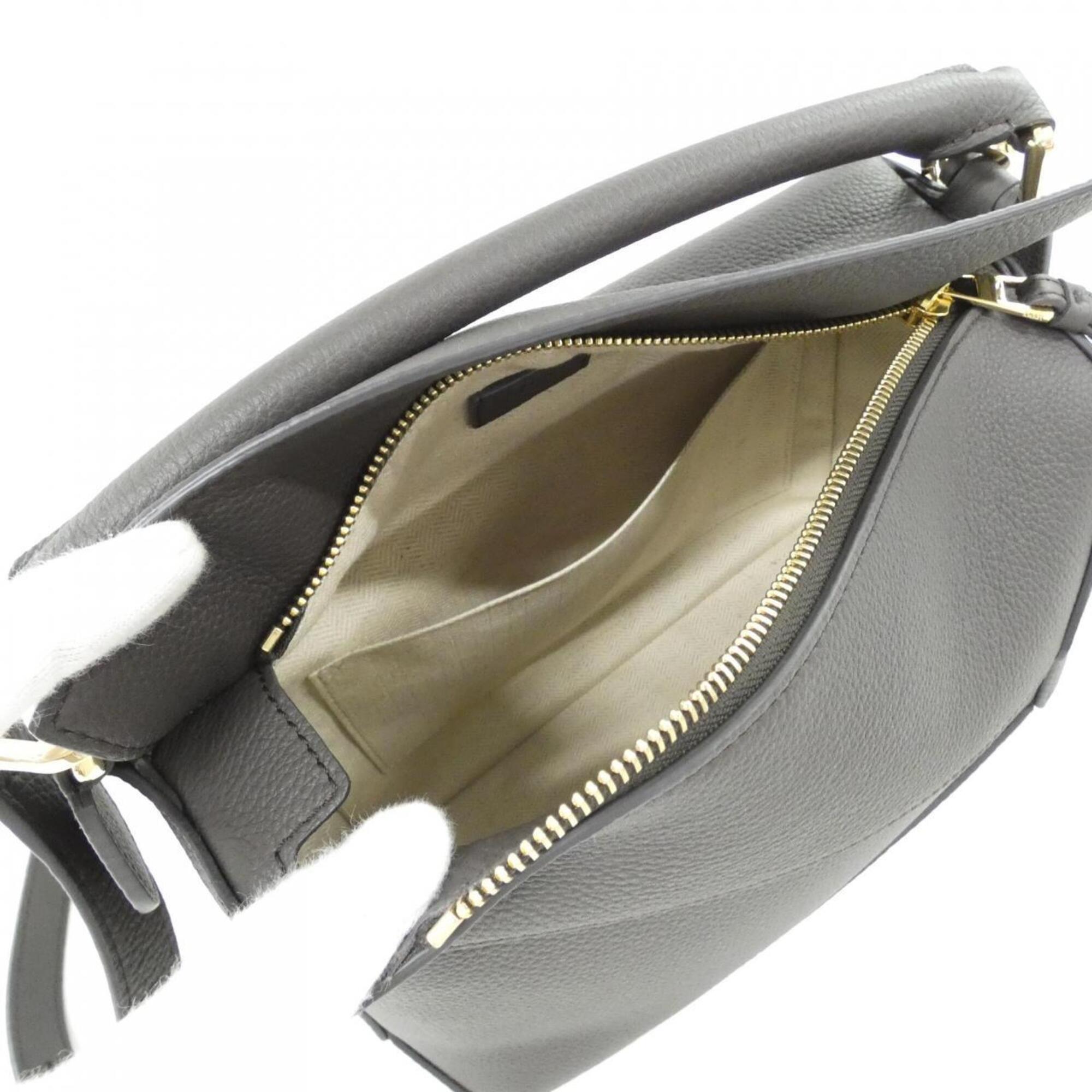 Loewe Dark Gray Leather Handbag (Pre-Owned)