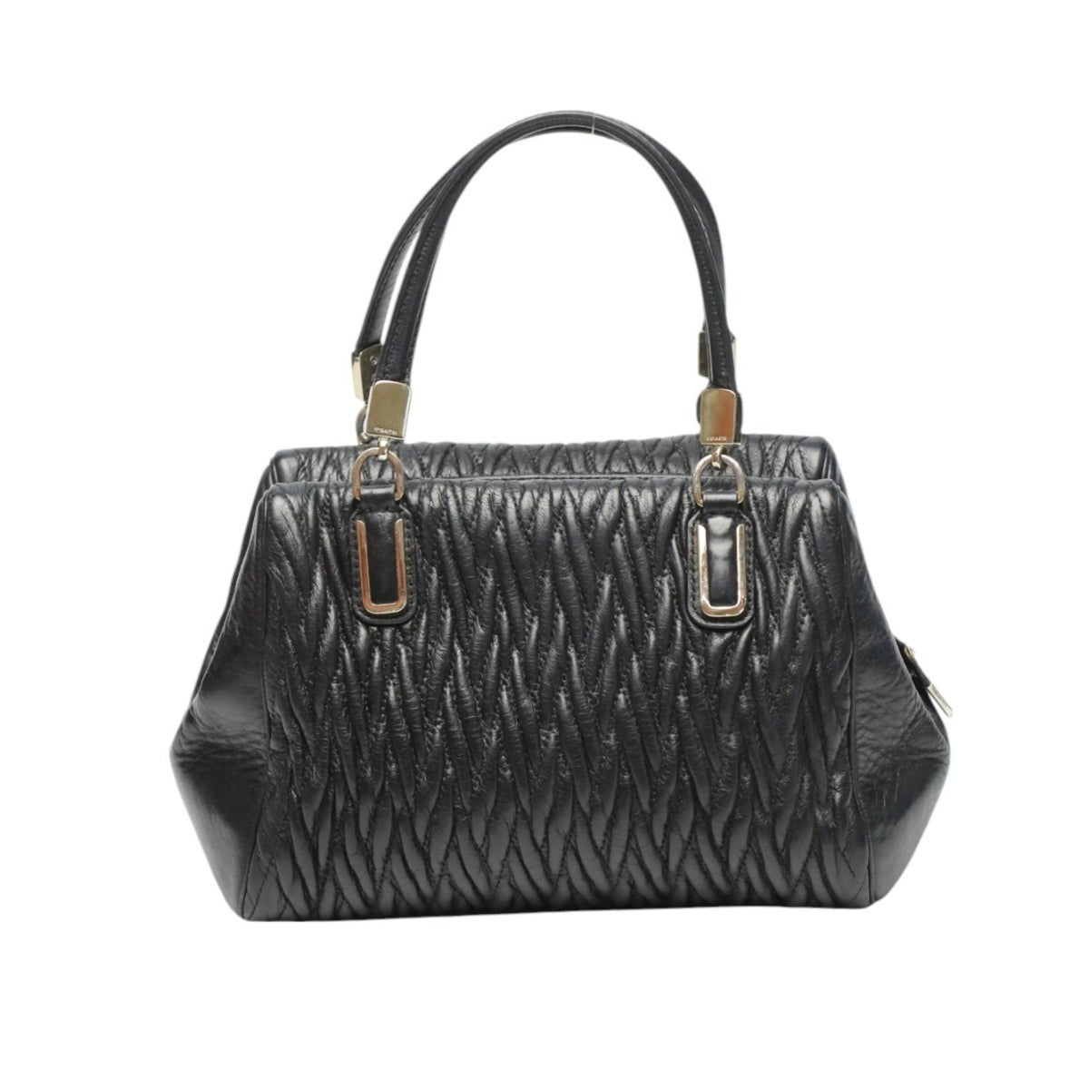 Coach Black Leather Handbag (Pre-Owned)