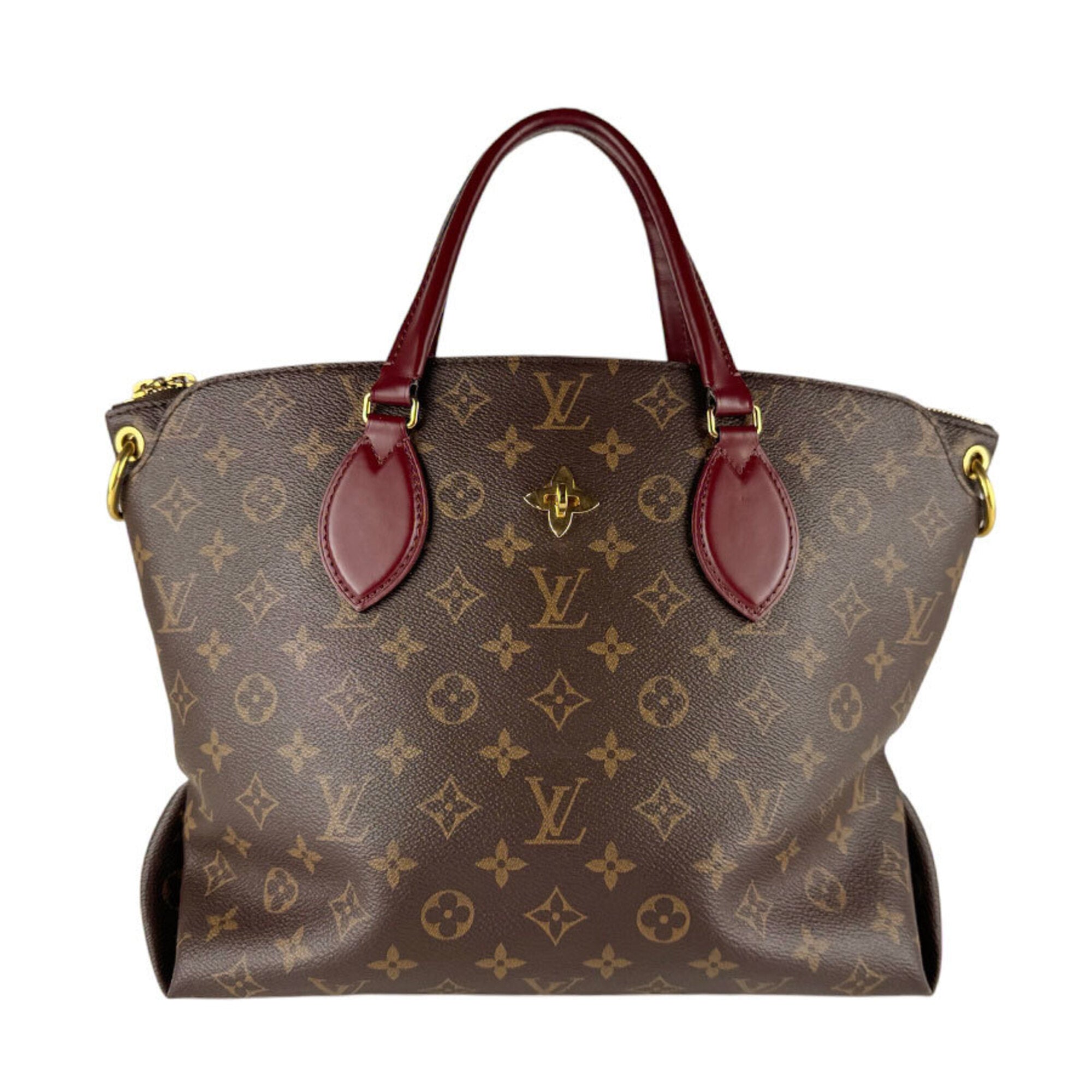 Louis Vuitton Bordeaux Brown Monogram Canvas Handbag Shoulder Bag (Pre-Owned)