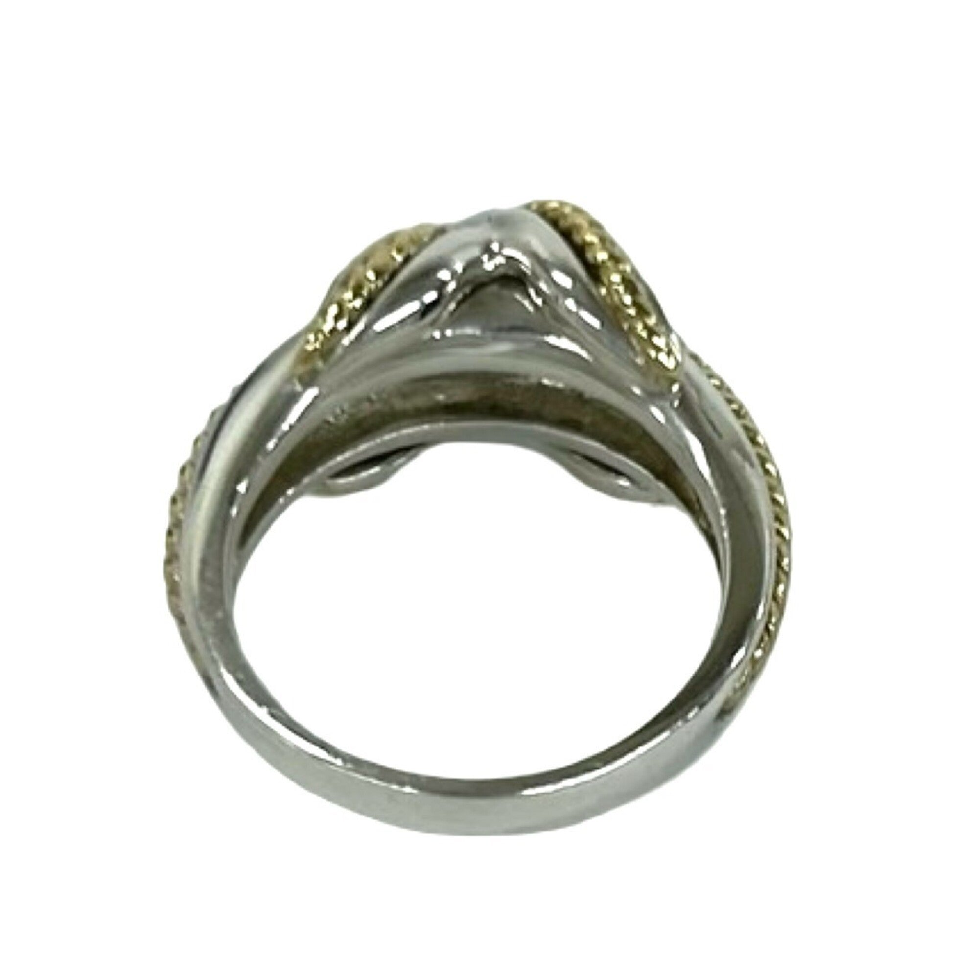 Tiffany Gold Silver Yellow Gold (18K) Silver 925 Band Ring (Pre-Owned)