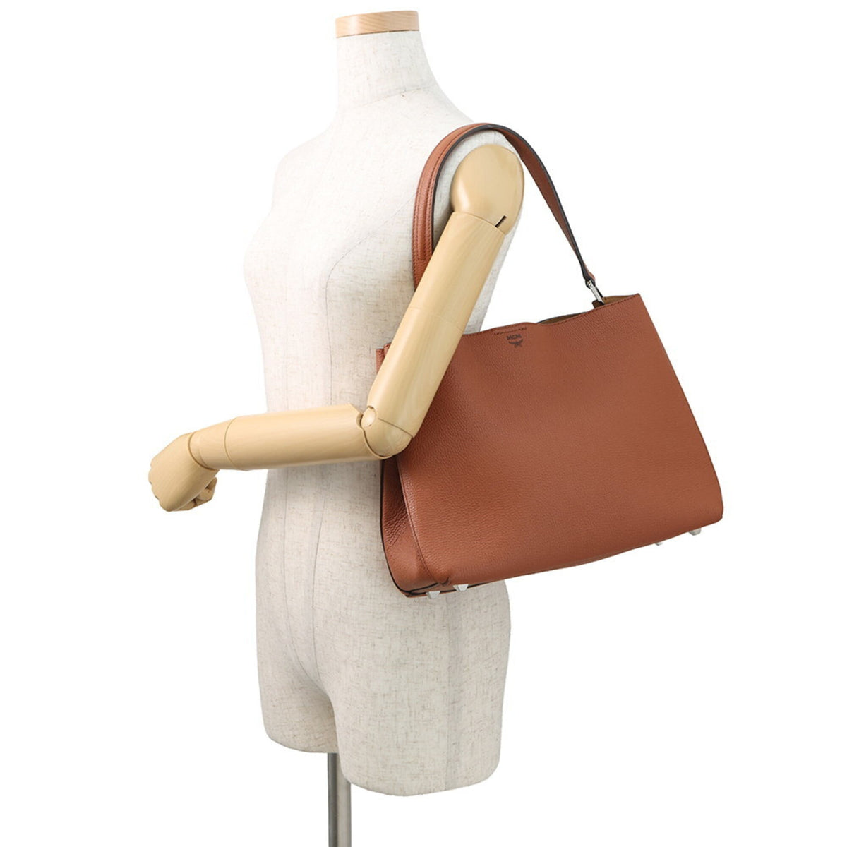 Mcm Brown Leather Handbag Tote Bag (Pre-Owned)