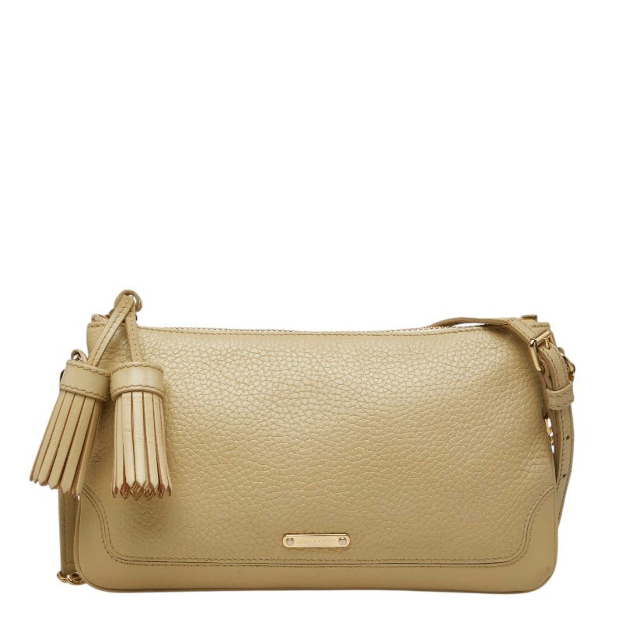 Burberry Beige Leather Shoulder Bag (Pre-Owned)