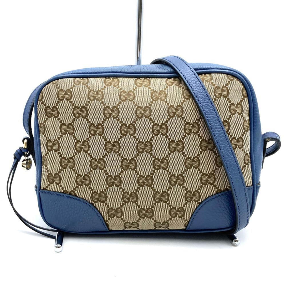Gucci Brown Gg Canvas Leather Shoulder Bag (Pre-Owned)
