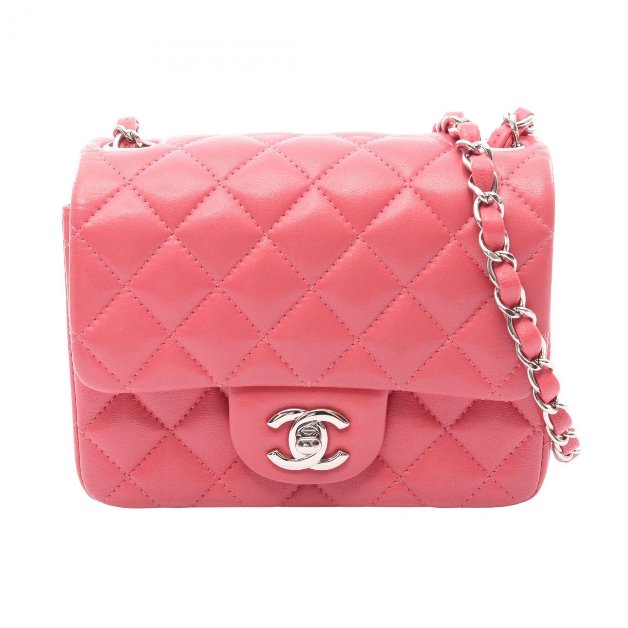 Chanel Pink Leather Handbag Shoulder Bag (Pre-Owned)