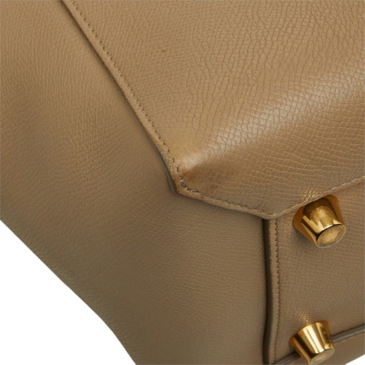 Celine Beige Leather Handbag Shoulder Bag (Pre-Owned)