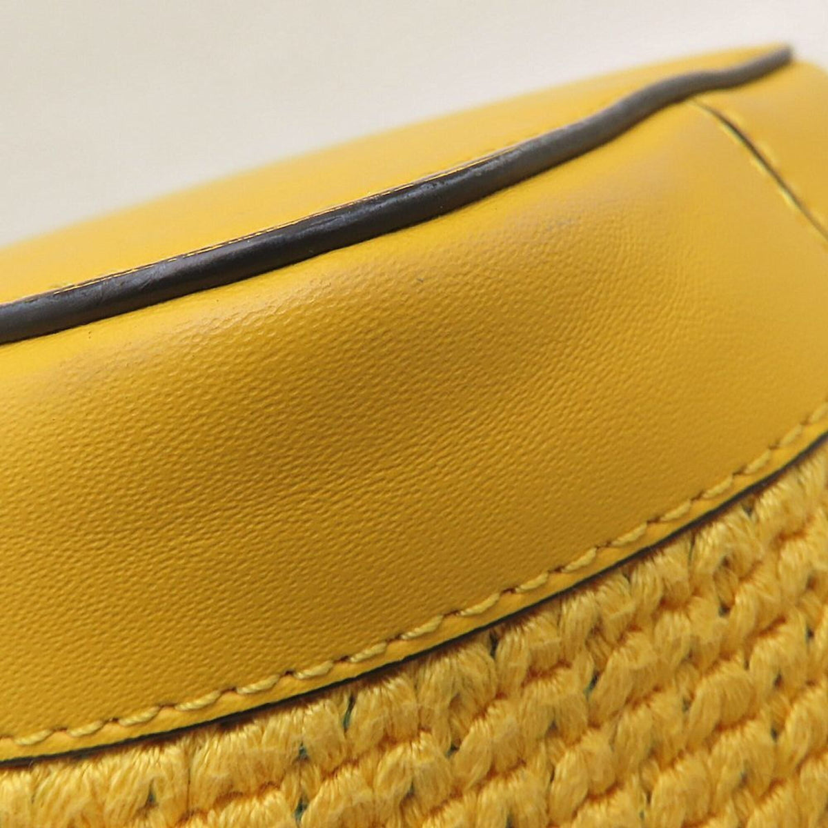 Fendi Blue Yellow Cotton Leather Shoulder Bag (Pre-Owned)