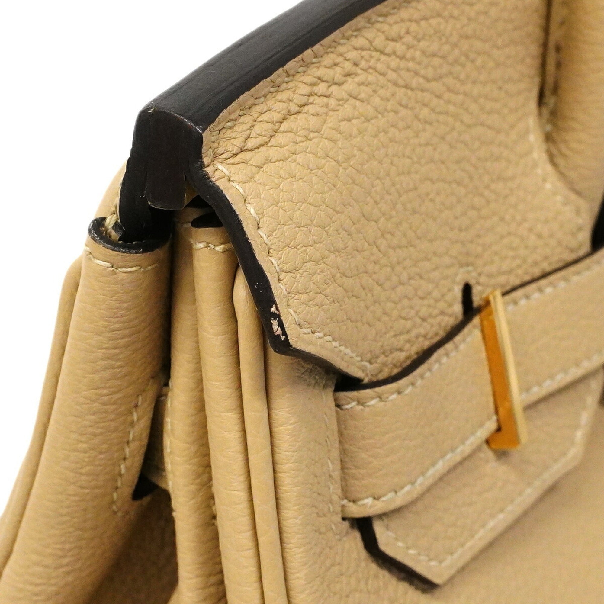 Hermes Beige Togo Leather Handbag (Pre-Owned)
