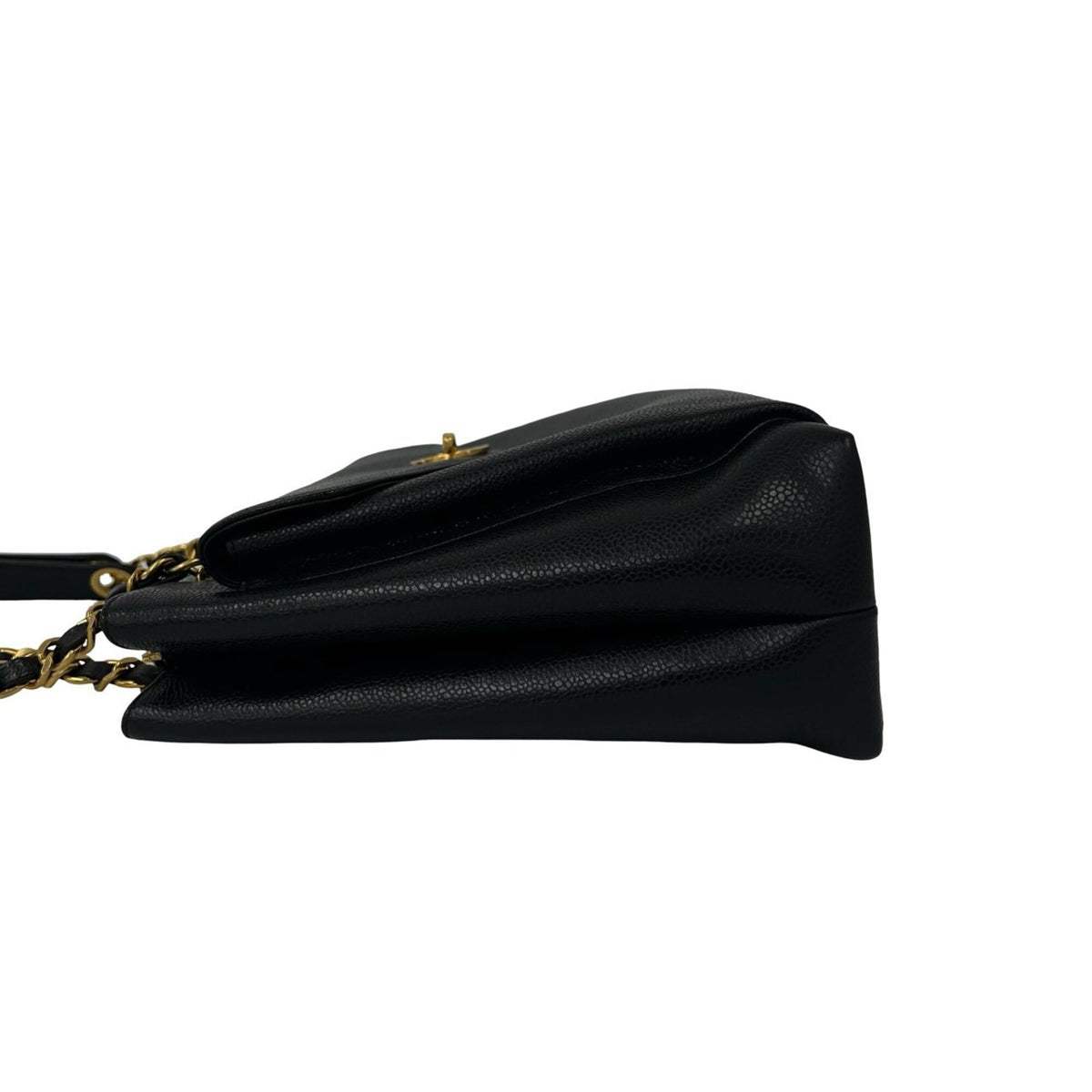 Chanel Black Grained Calfskin Shoulder Bag Tote Bag (Pre-Owned)