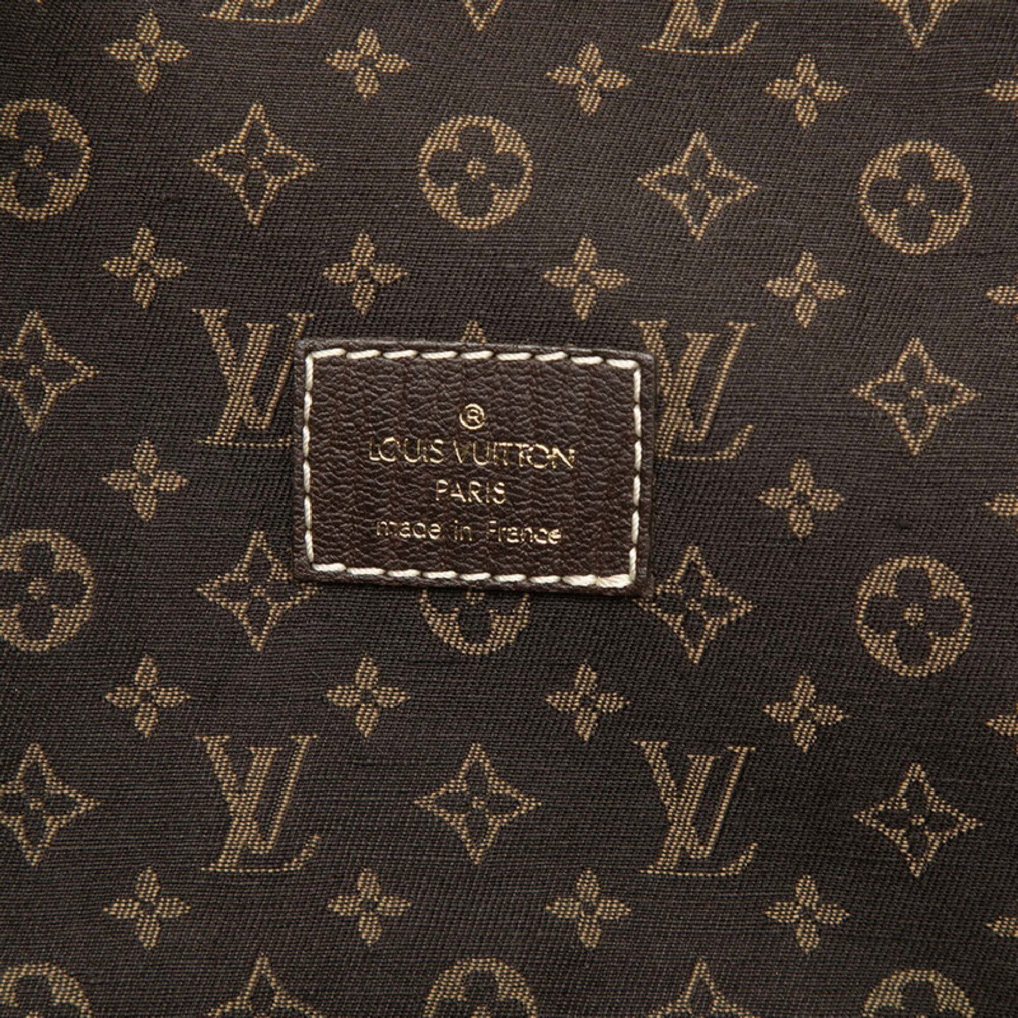 Louis Vuitton Dark Brown Canvas Leather Shoulder Bag (Pre-Owned)