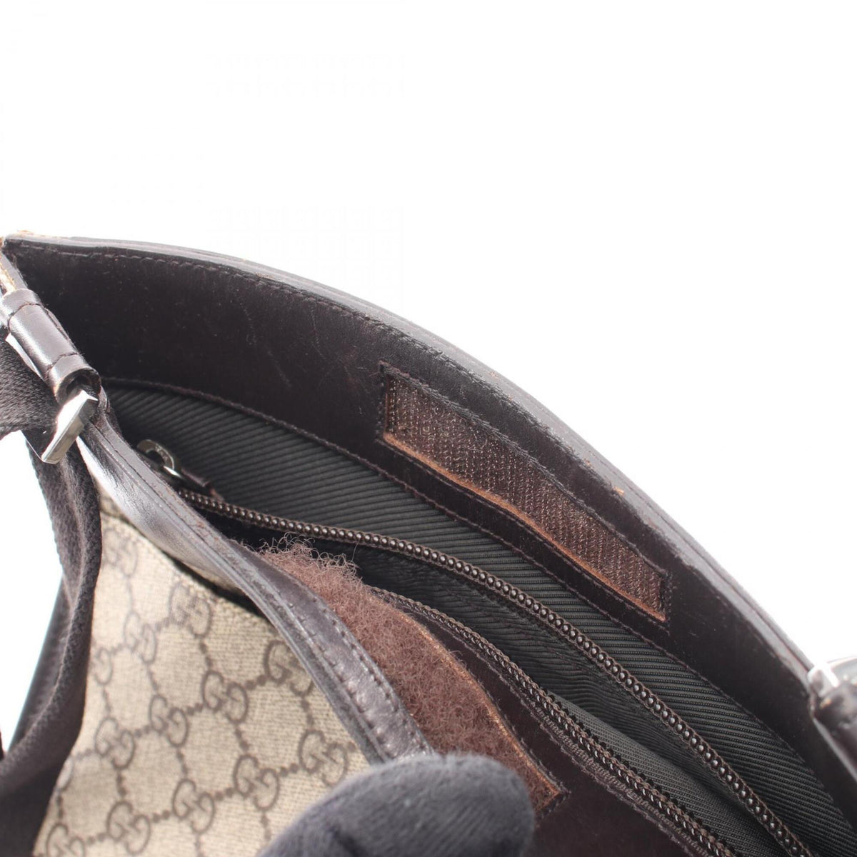 Gucci Beige Brown Pvc Leather Handbag Shoulder Bag (Pre-Owned)