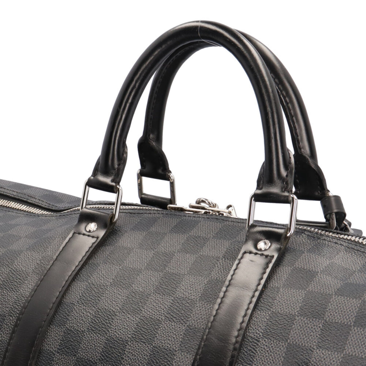 Louis Vuitton Black Gray Damier Graphite Canvas Boston Bag (Pre-Owned)