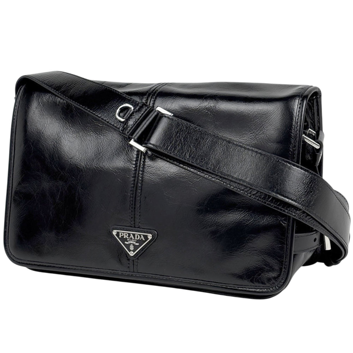 Prada Black Leather Shoulder Bag (Pre-Owned)
