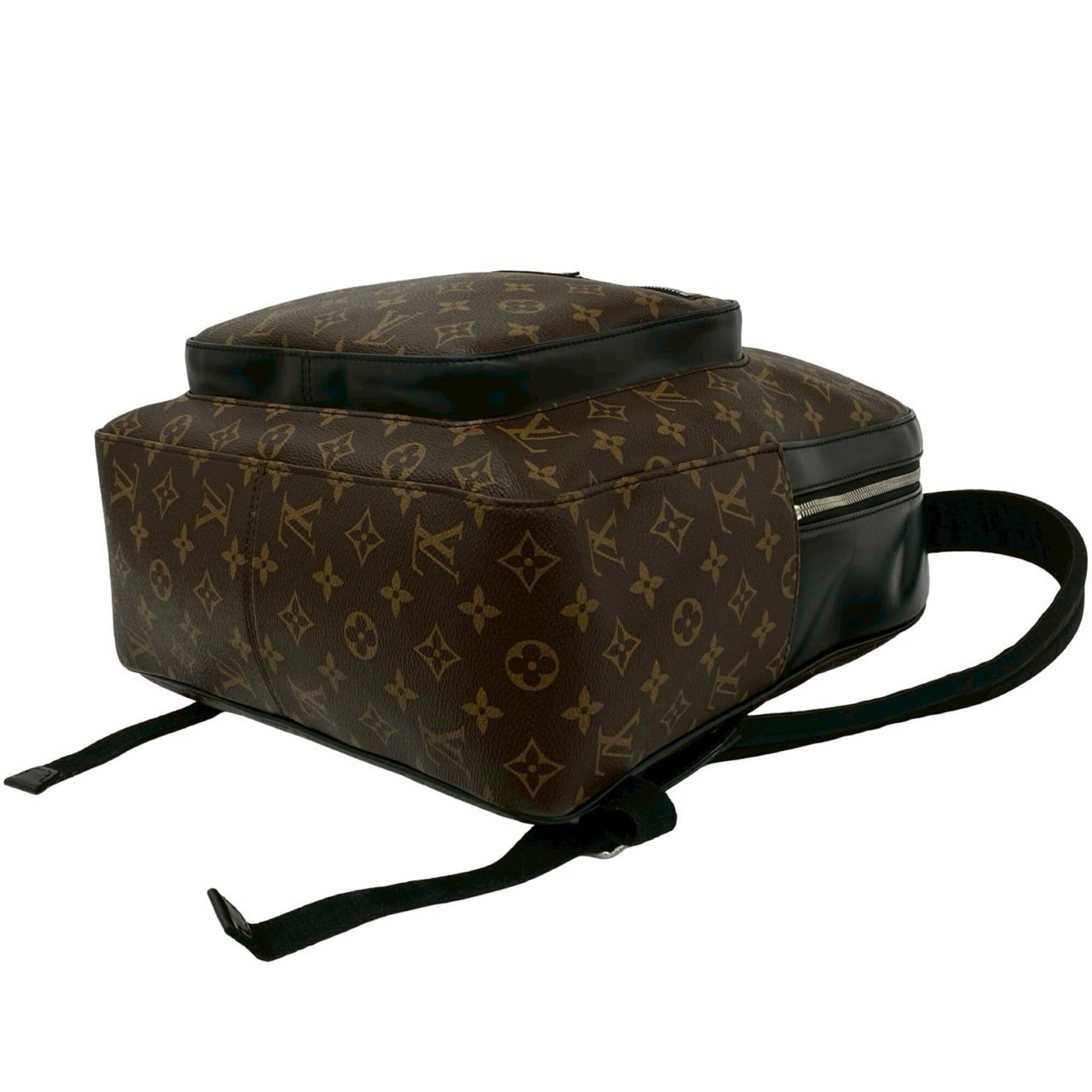 Louis Vuitton Black Brown Leather Pvc Backpack (Pre-Owned)