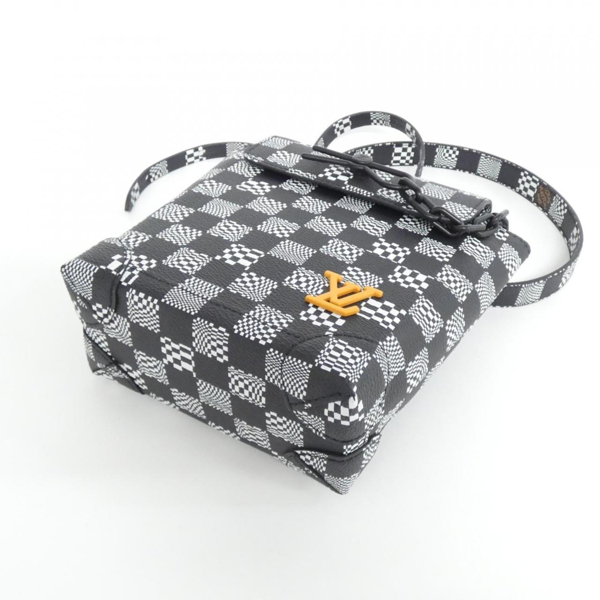 Louis Vuitton Damier Black Coated Canvas Shoulder Bag (Pre-Owned)