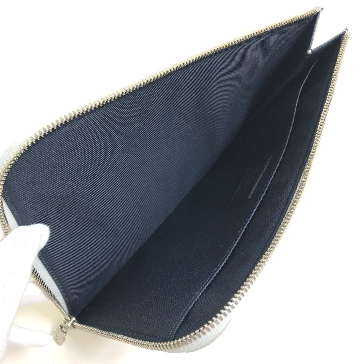 Louis Vuitton Blue Red Color White Monogram Clutch Bag Pochette (Pre-Owned)