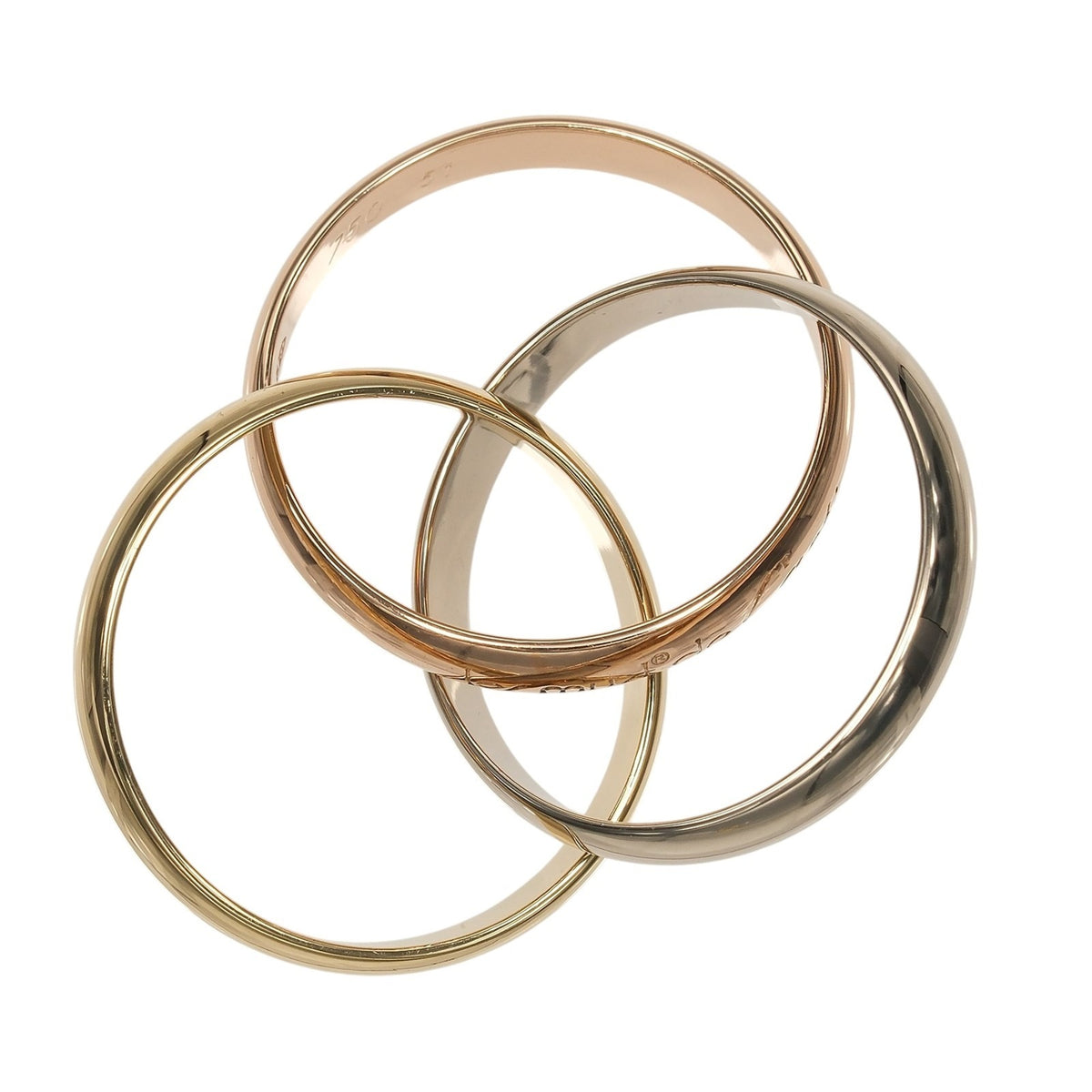 Cartier Trinity Yellow Gold (18K) Pink Gold (18K) White Gold (18K) Band Ring (Pre-Owned)