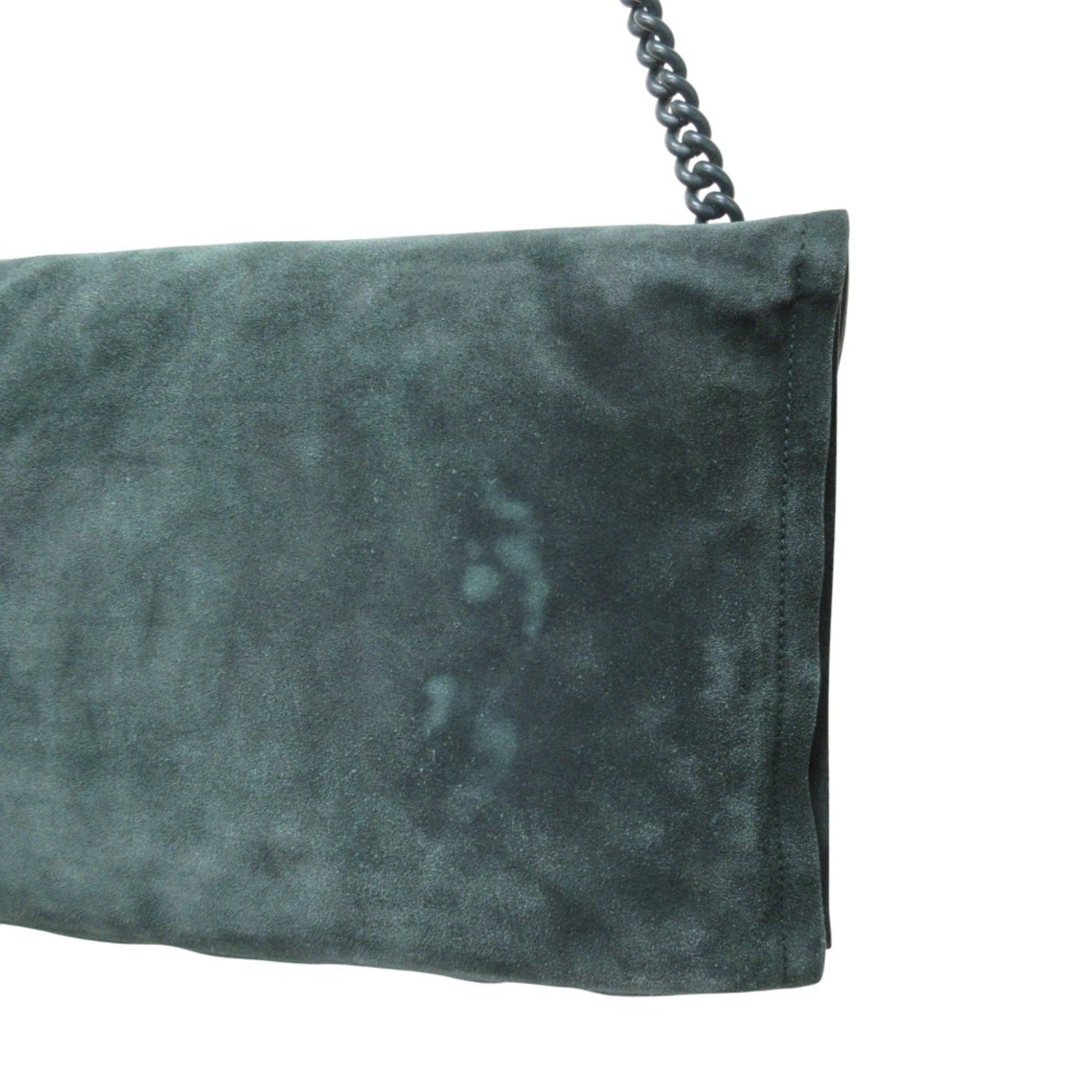 Salvatore Ferragamo Green Suede Shoulder Bag (Pre-Owned)