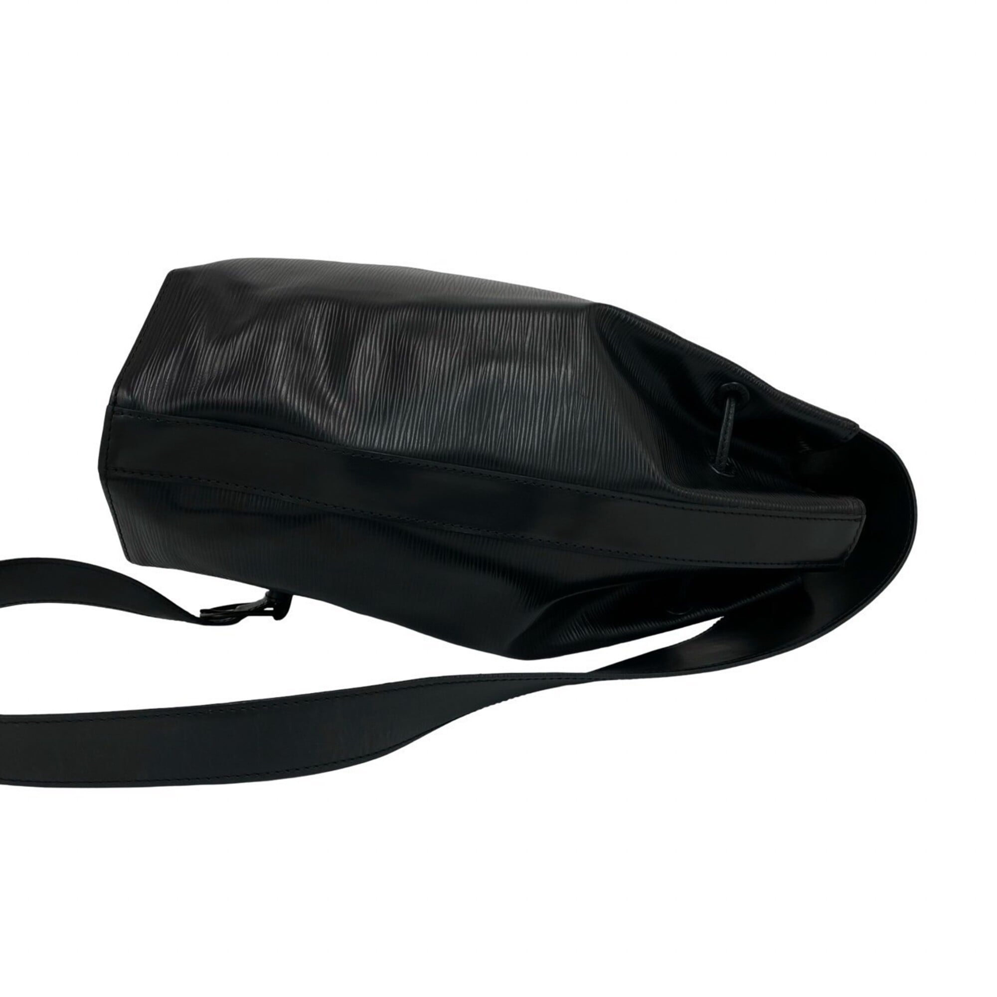 Louis Vuitton Black Leather Pouch Shoulder Bag (Pre-Owned)