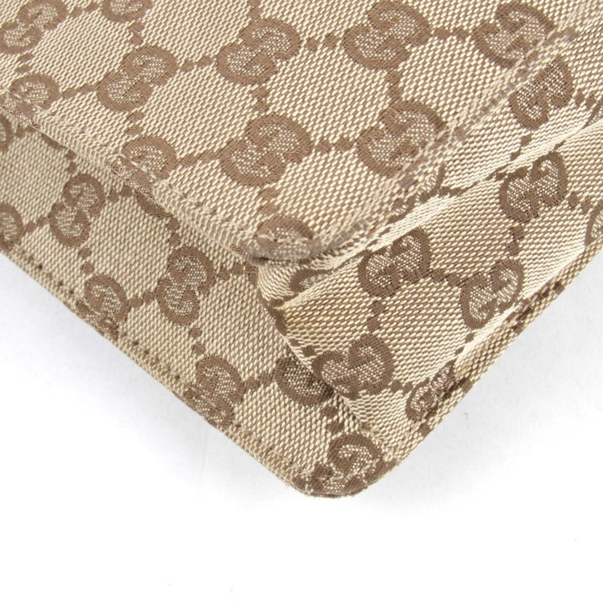 Gucci Gg Canvas Beige Gg Canvas Shoulder Bag (Pre-Owned)
