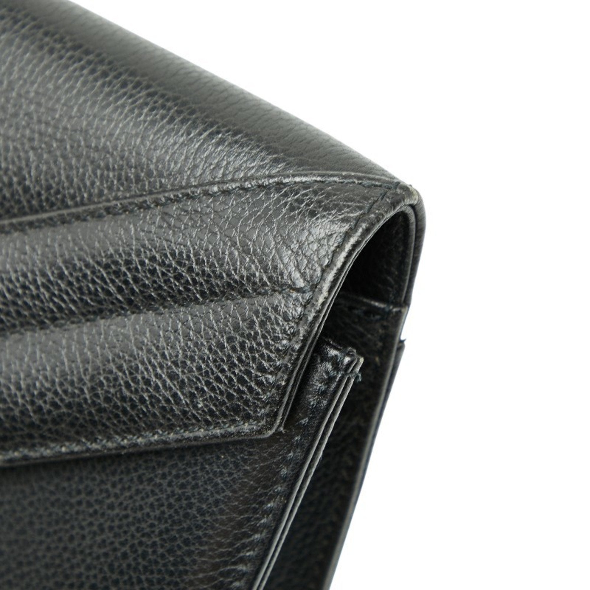 Saint Laurent Black Leather Clutch Bag (Pre-Owned)