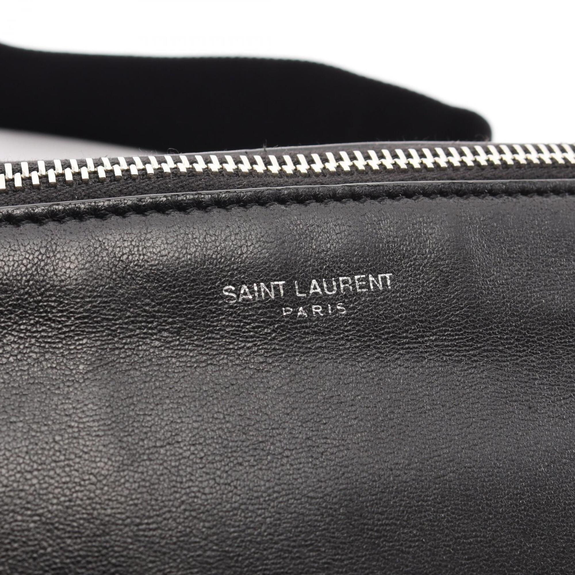 Saint Laurent Black Leather Fanny Pack Handbag (Pre-Owned)