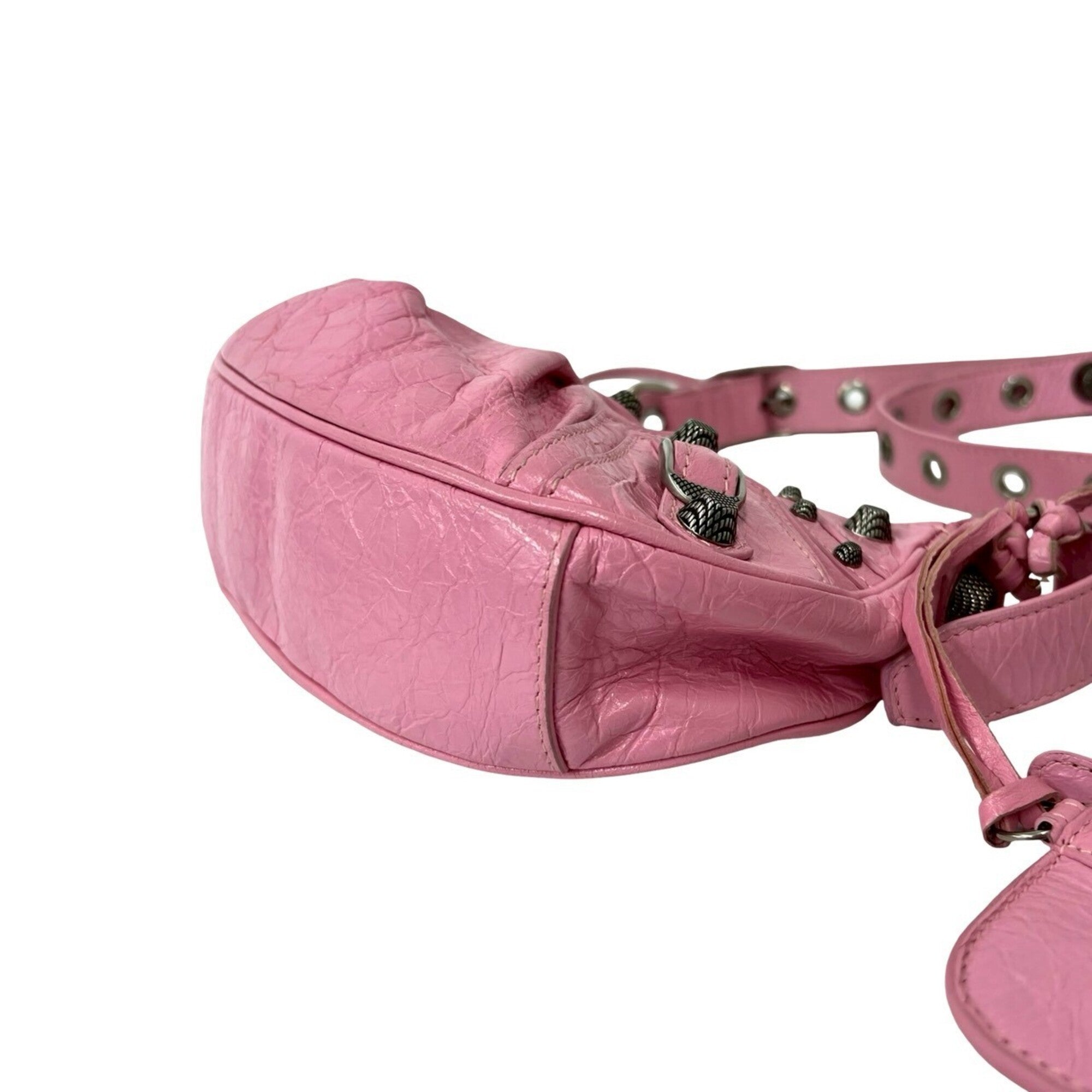 Balenciaga Pink Leather Pochette Shoulder Bag (Pre-Owned)