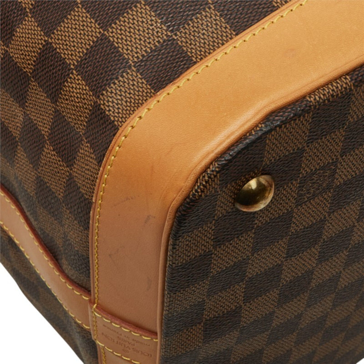 Louis Vuitton Damier Brown Pvc Leather Boston Bag (Pre-Owned)