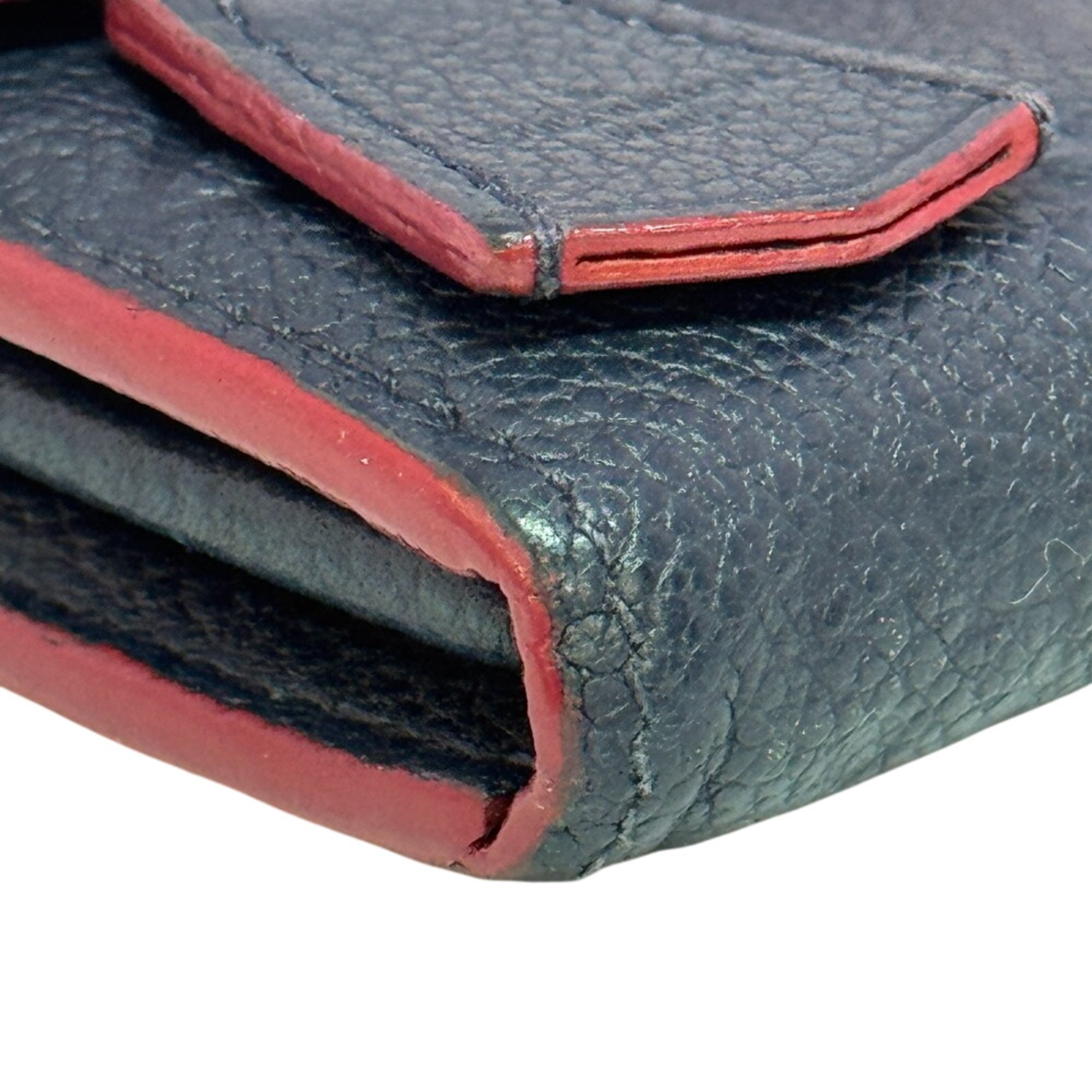 Louis Vuitton Monogram Empreinte Navy Leather Long Wallet (Bi-Fold) (Pre-Owned)