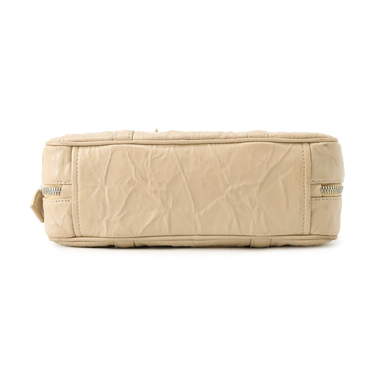 Prada Beige Leather Handbag Shoulder Bag (Pre-Owned)