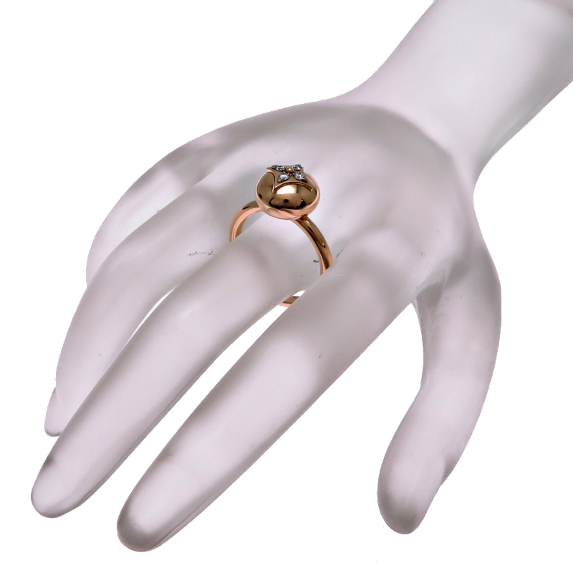 Louis Vuitton Pink Gold (18K) White Gold (18K) Band Ring (Pre-Owned)
